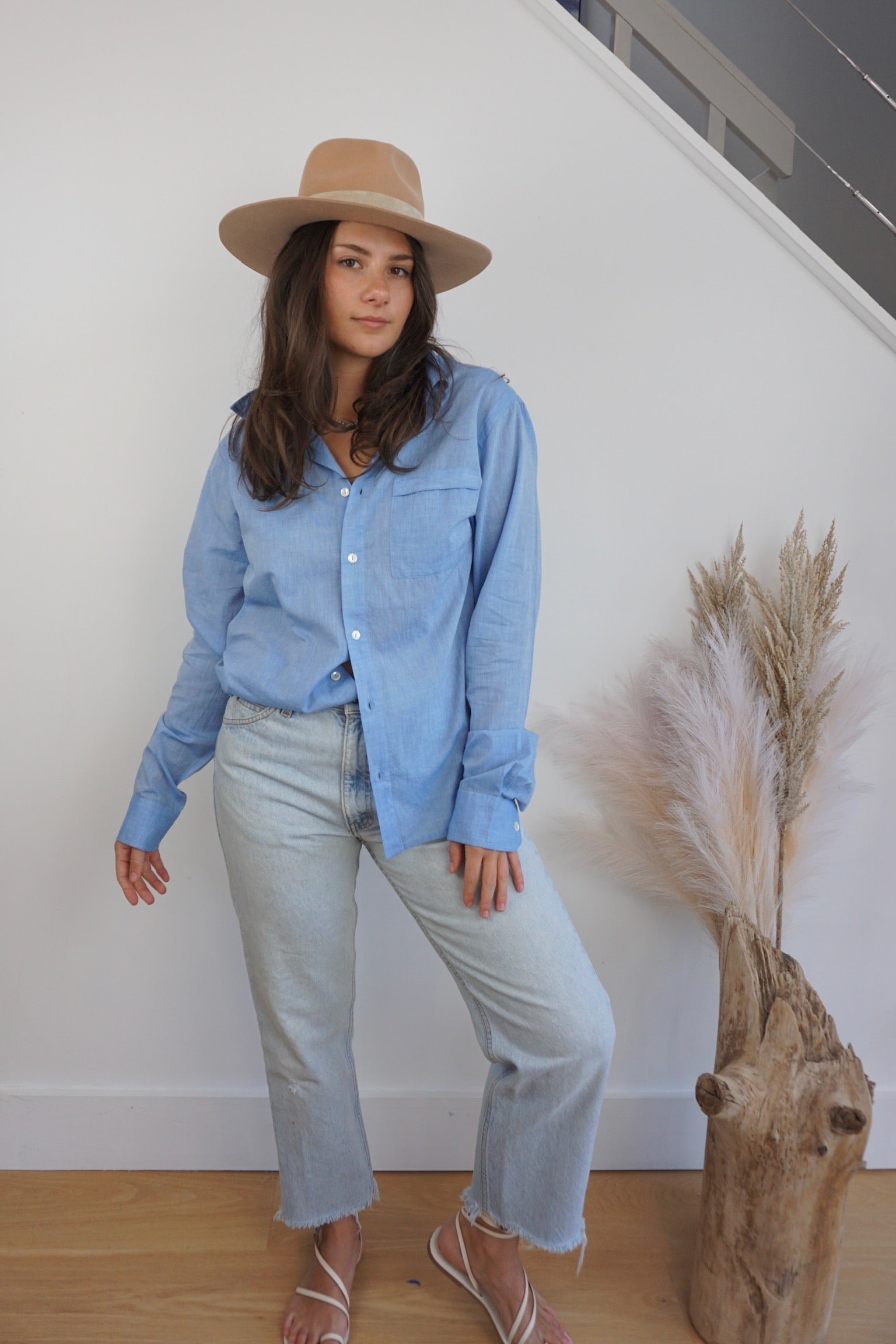 Jupiter Button Down - Denim Blue
