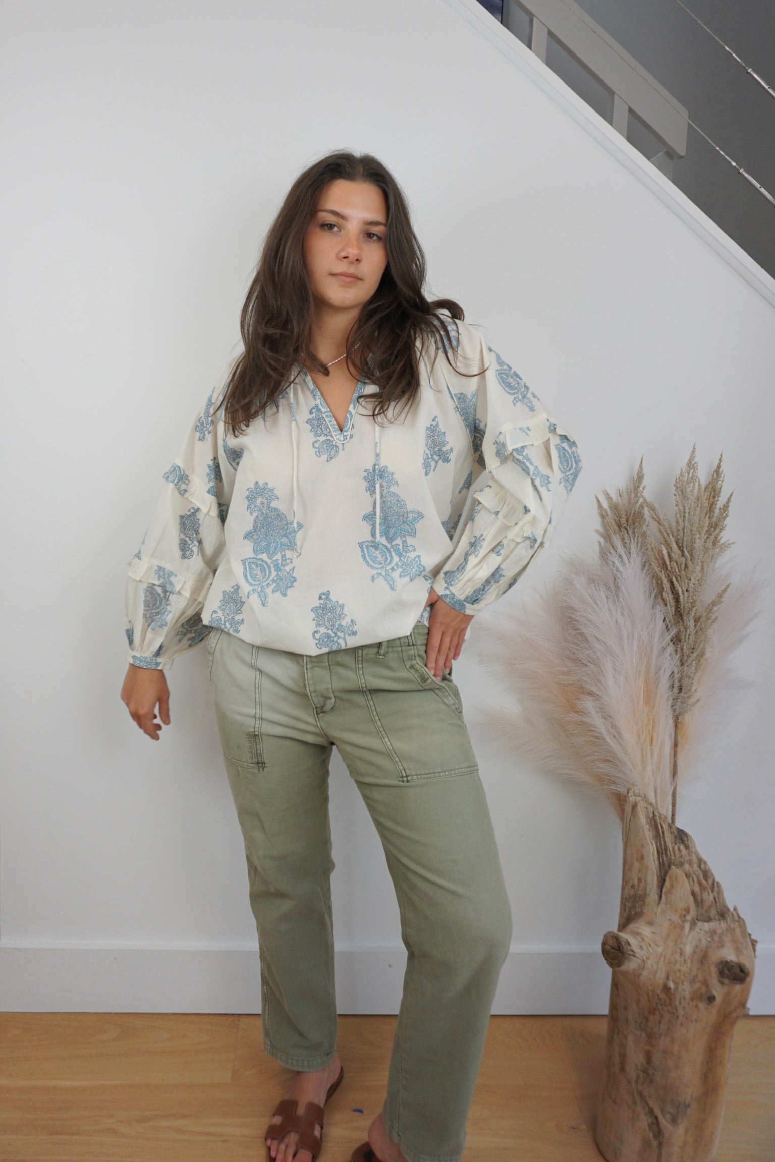 Kendra Blouse - Turquoise