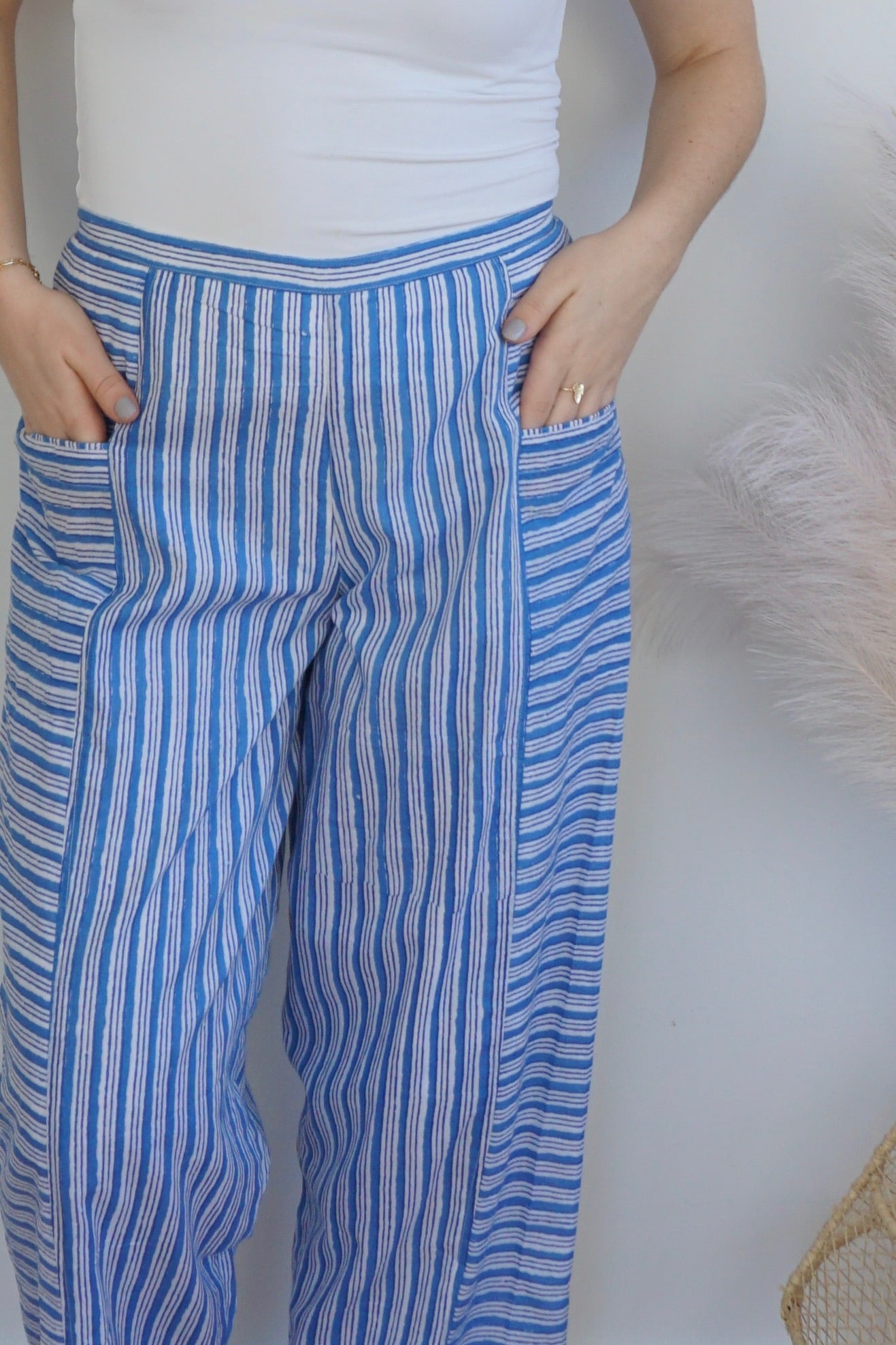 Finn Pant - Blue Stripe