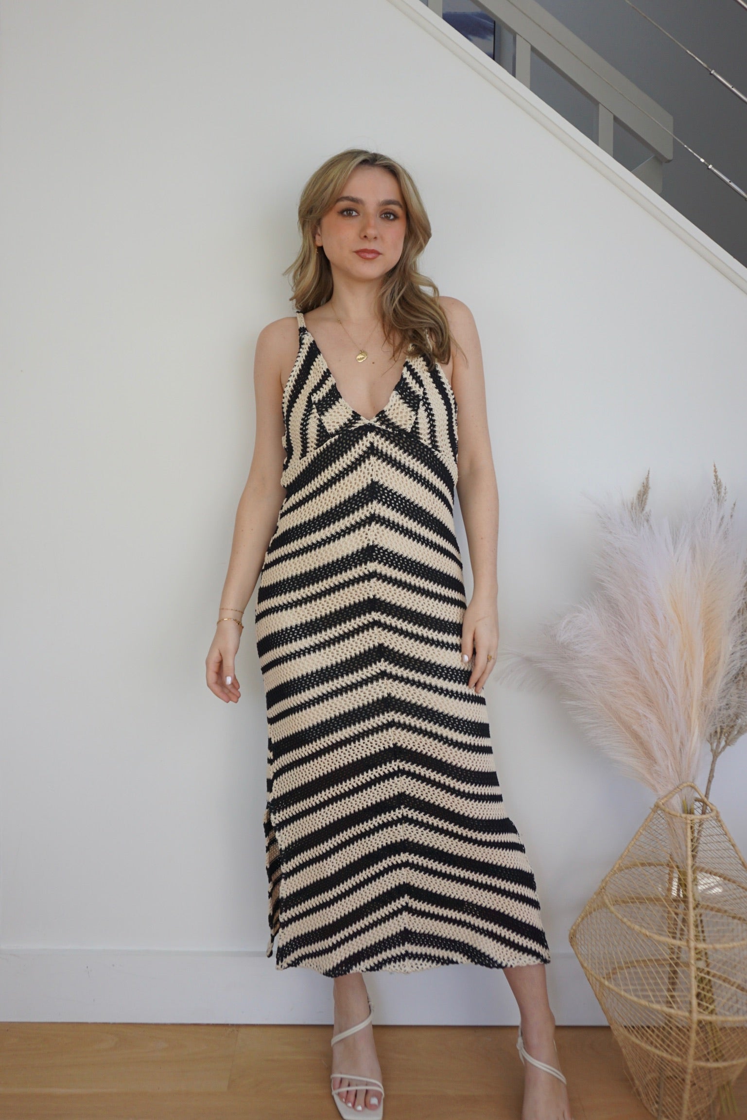 Samara Crochet Maxi - Black/Cream