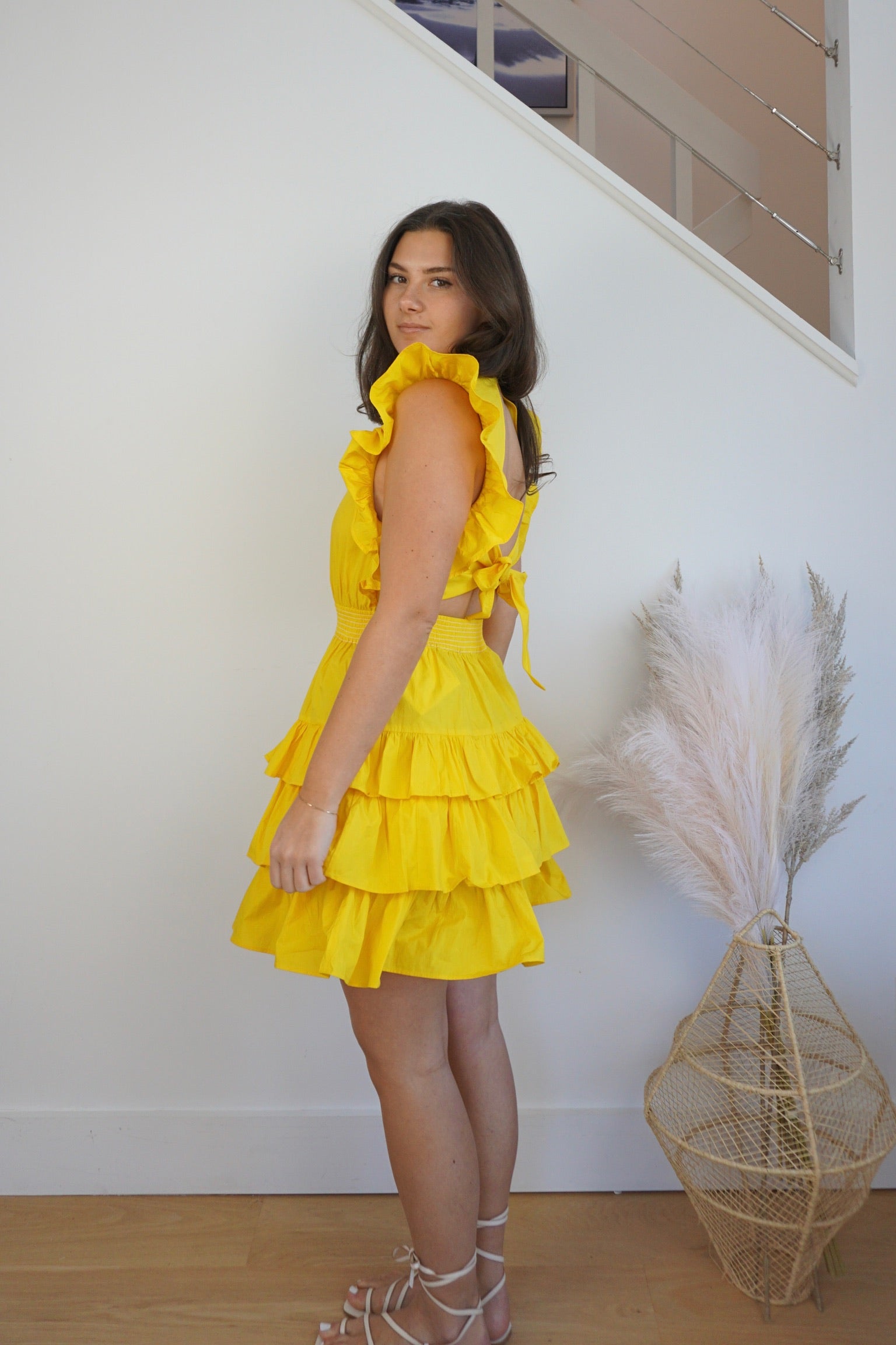 Penny Tier Dress - Yellow