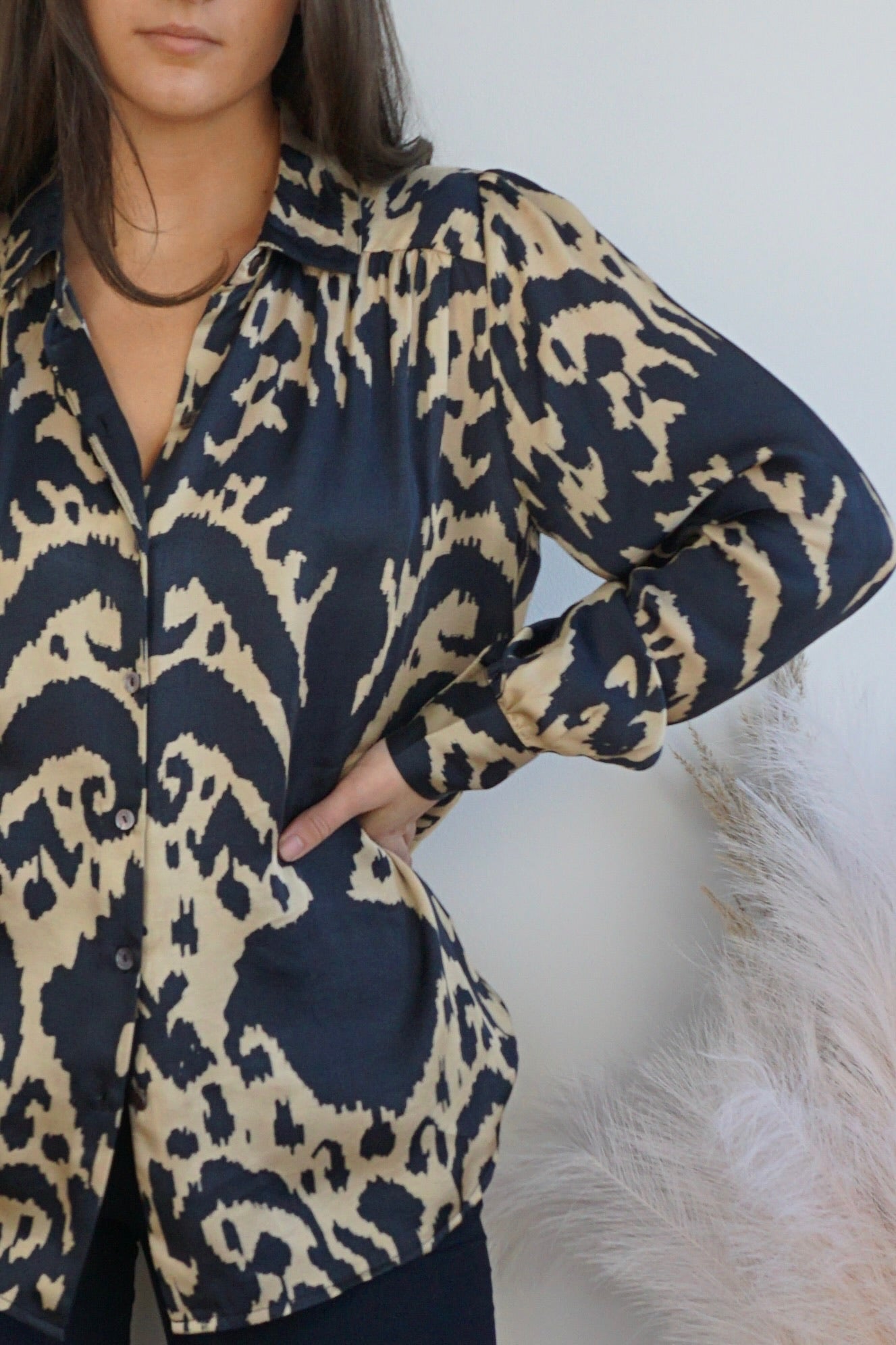 Cabo Shirt - Navy Ikat