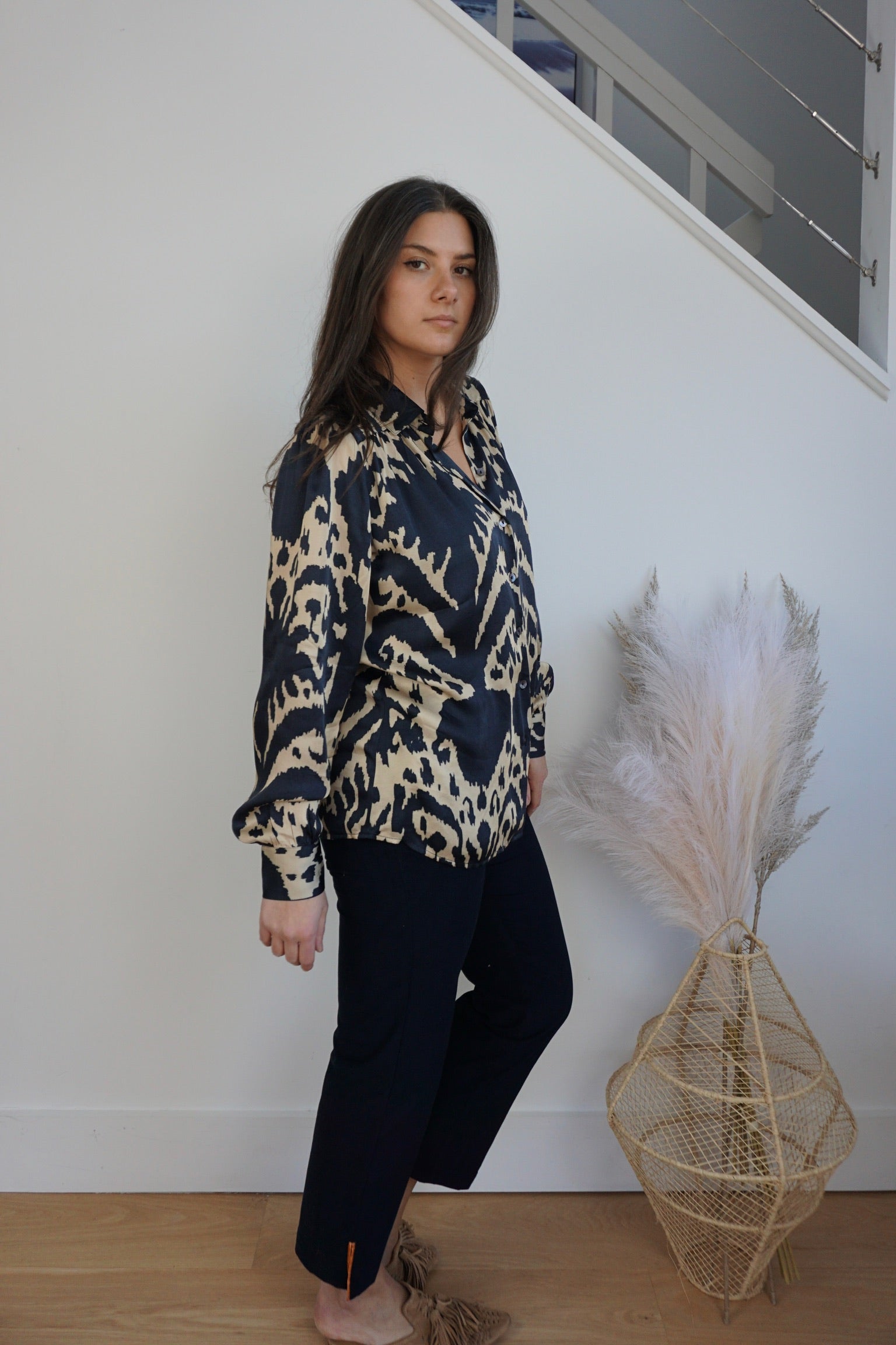 Cabo Shirt - Navy Ikat