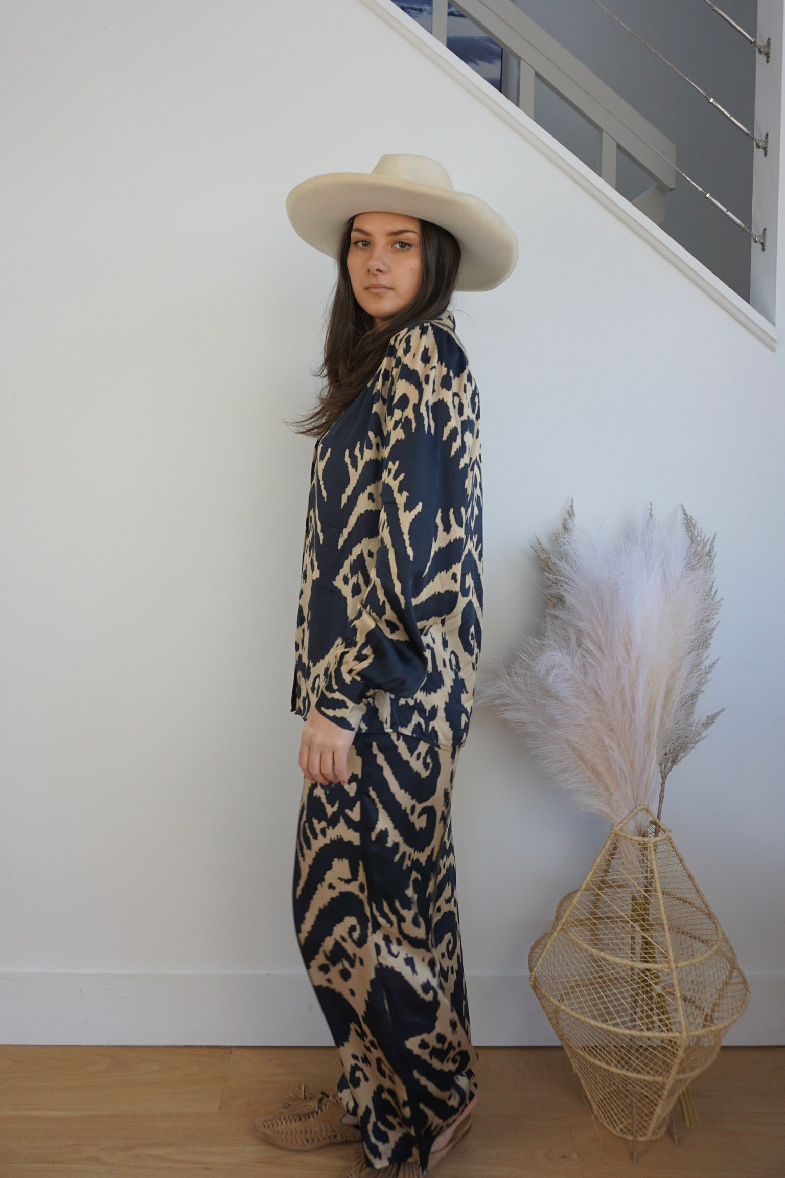 Cabo Shirt - Navy Ikat