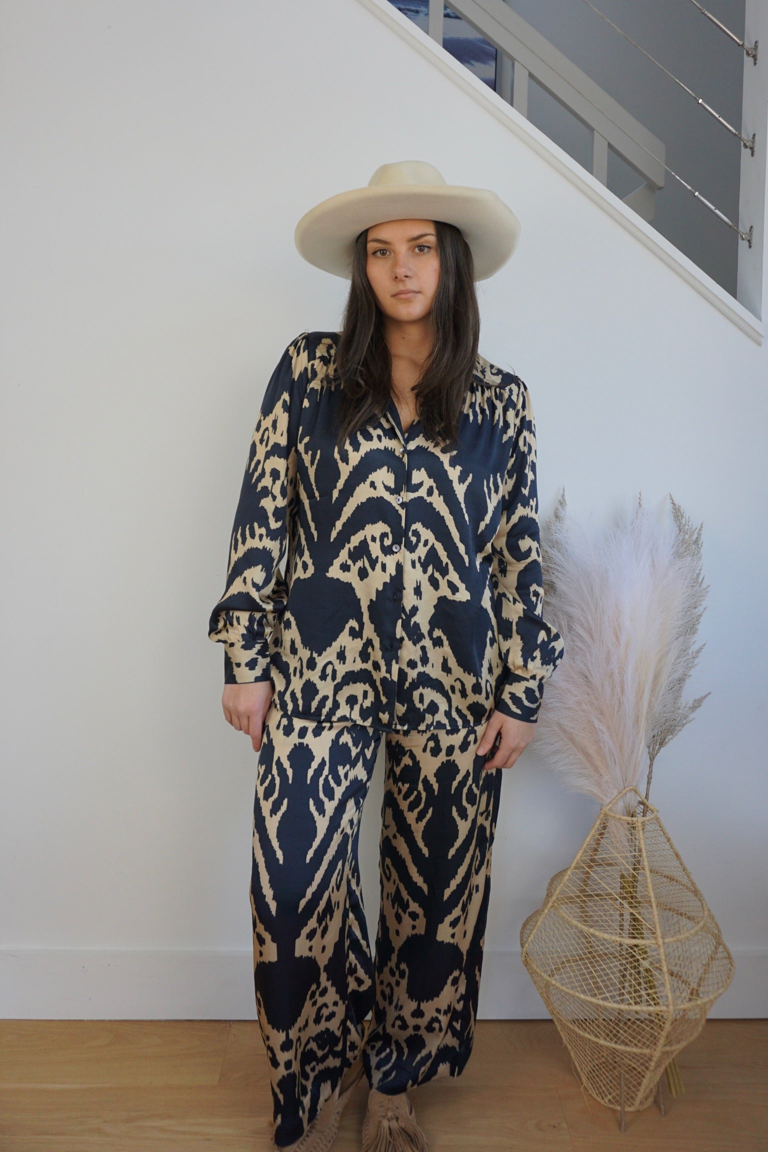 Cabo Shirt - Navy Ikat