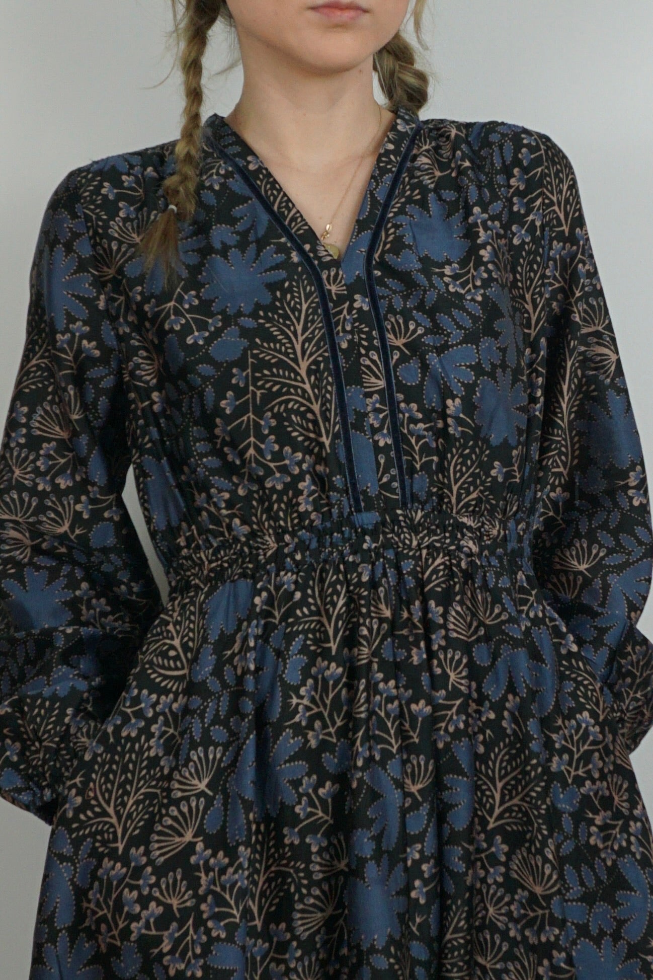 Aria Maxi Dress - Blue Flower