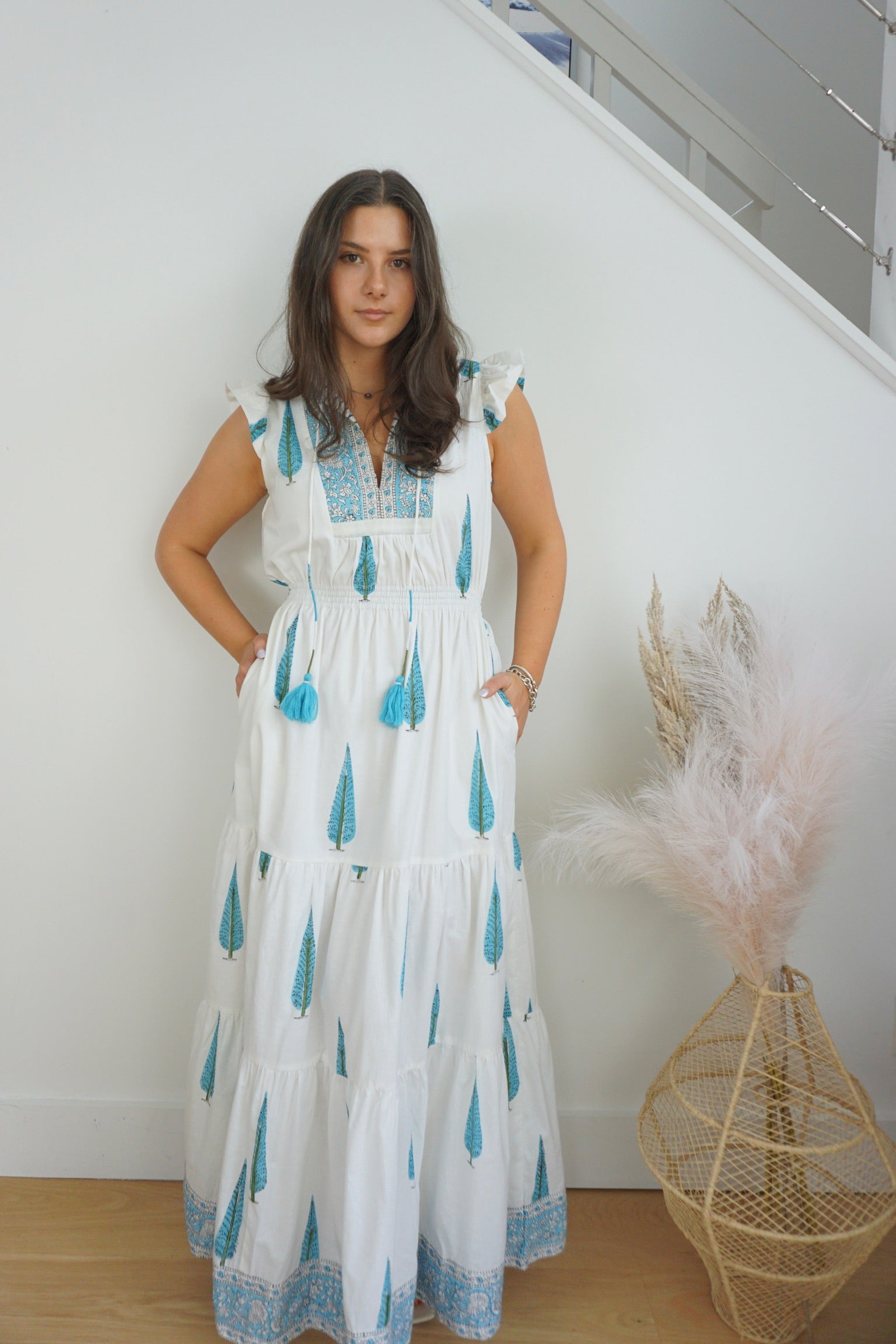 Capri Maxi Dress - Blue Tree