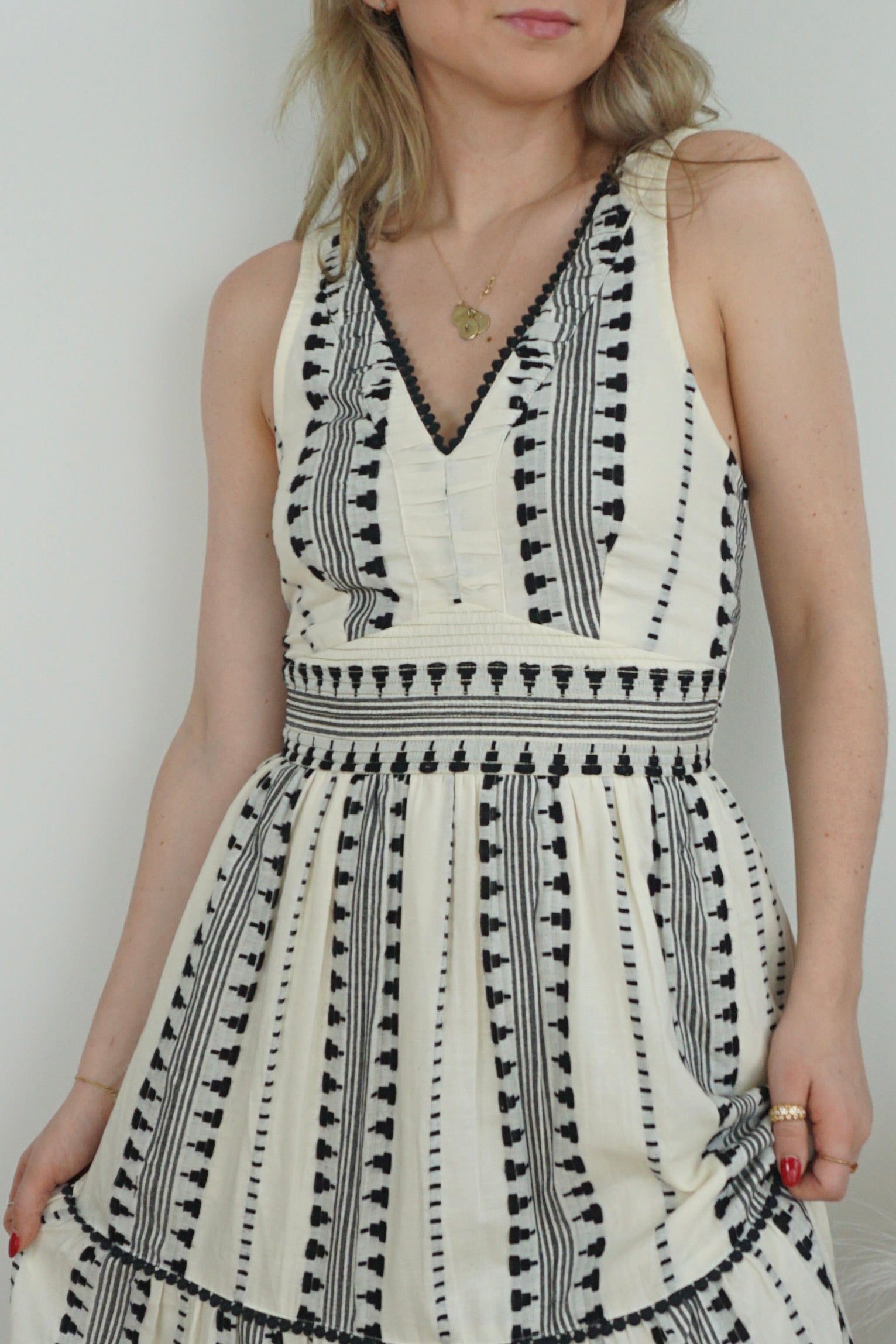 NIBI MTK Zuma Maxi Dress - Black/Cream
