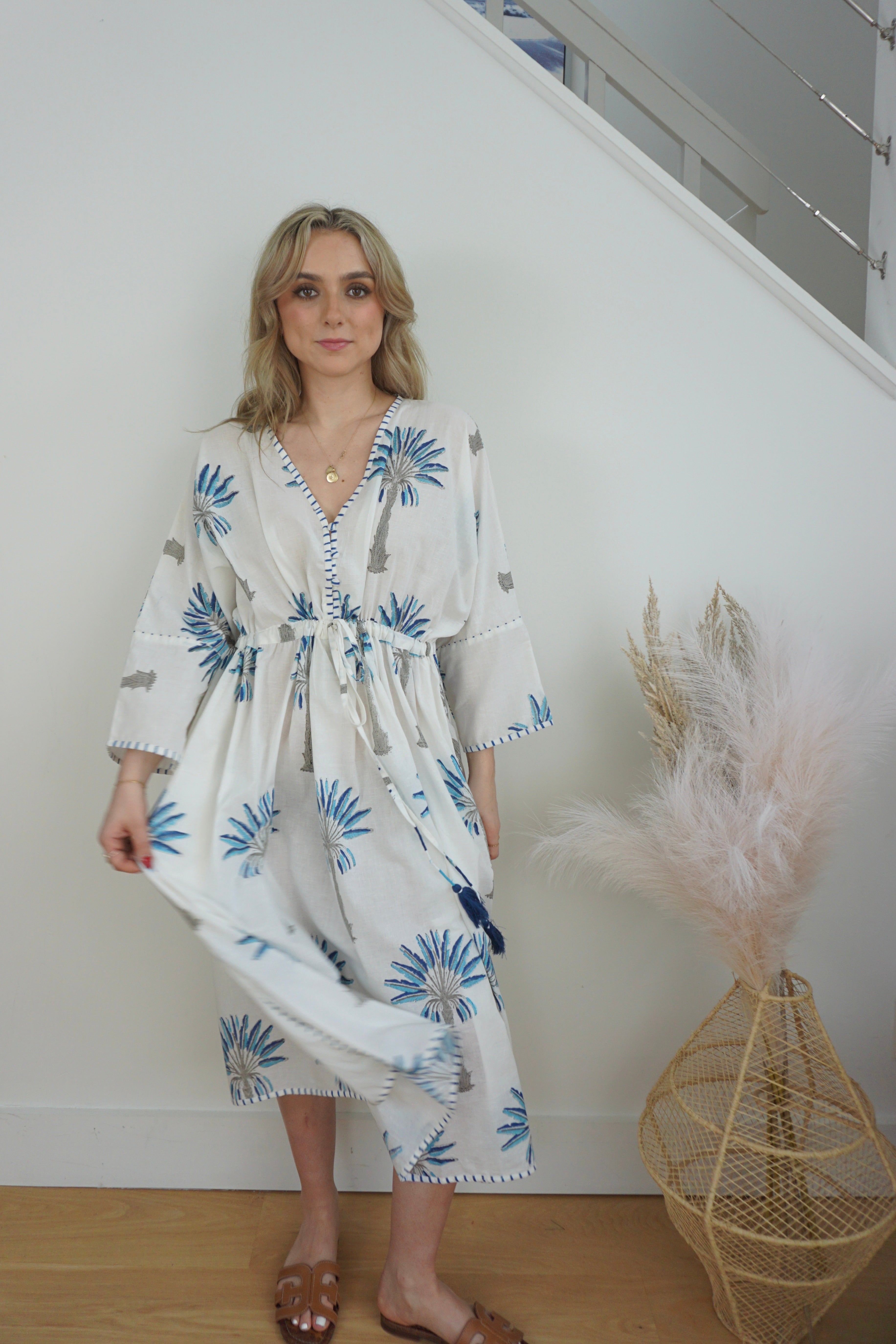 Rio Kaftan - Blue Palms