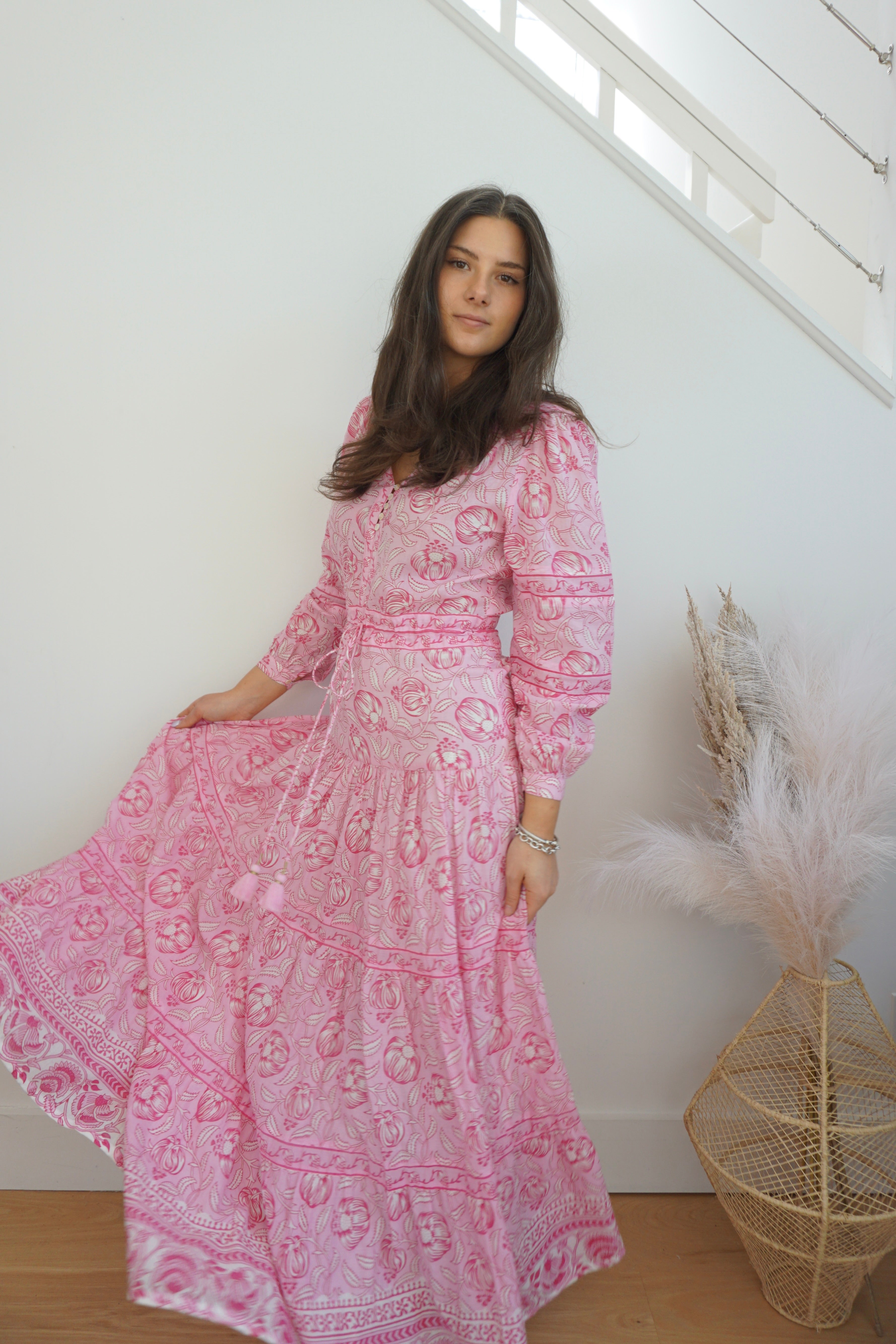 Mia Maxi Dress - Pink Rosebud