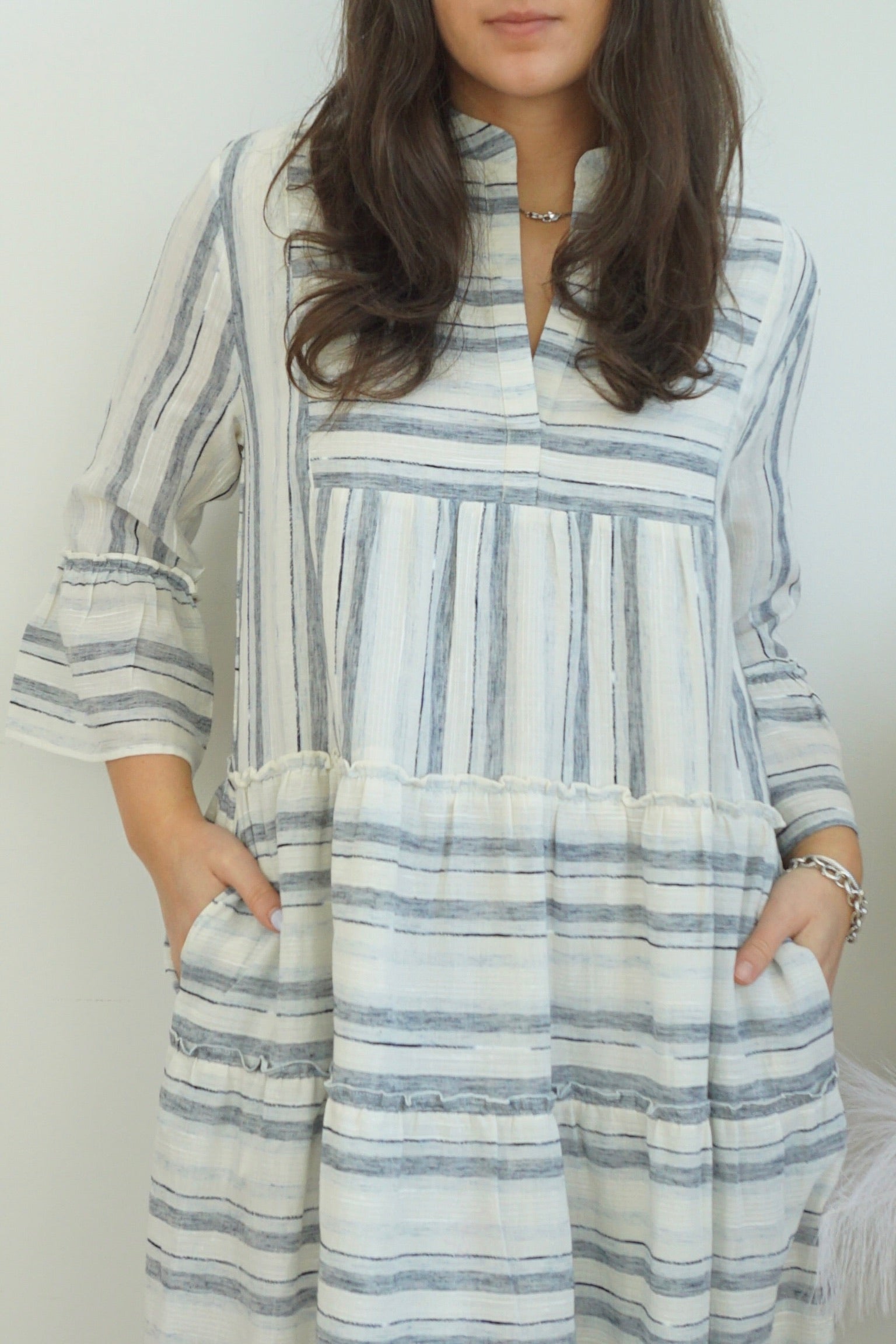 Dylan Mini Dress in BLU WVN STR