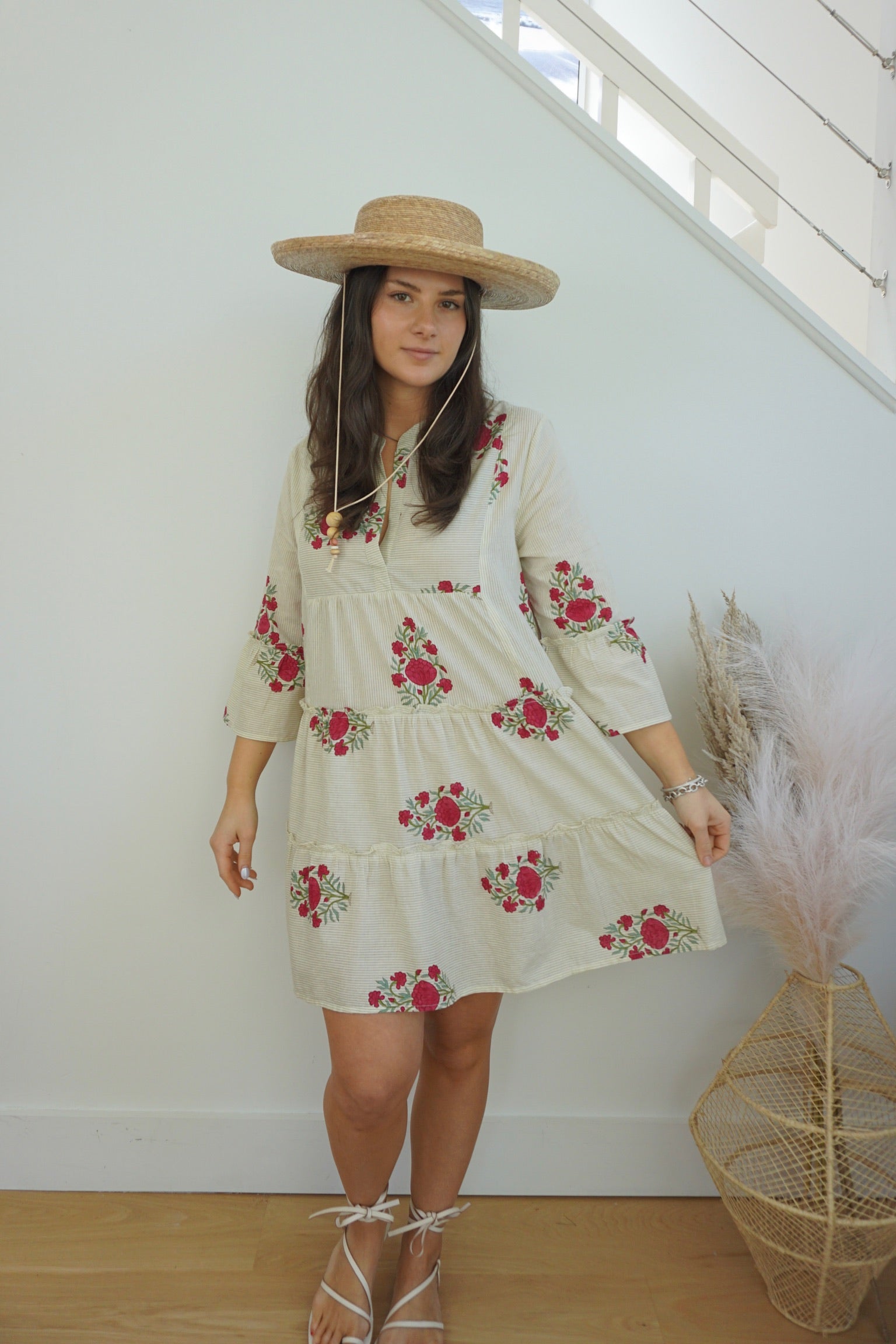 Dylan Mini Dress in FUCHSIA STRIPE