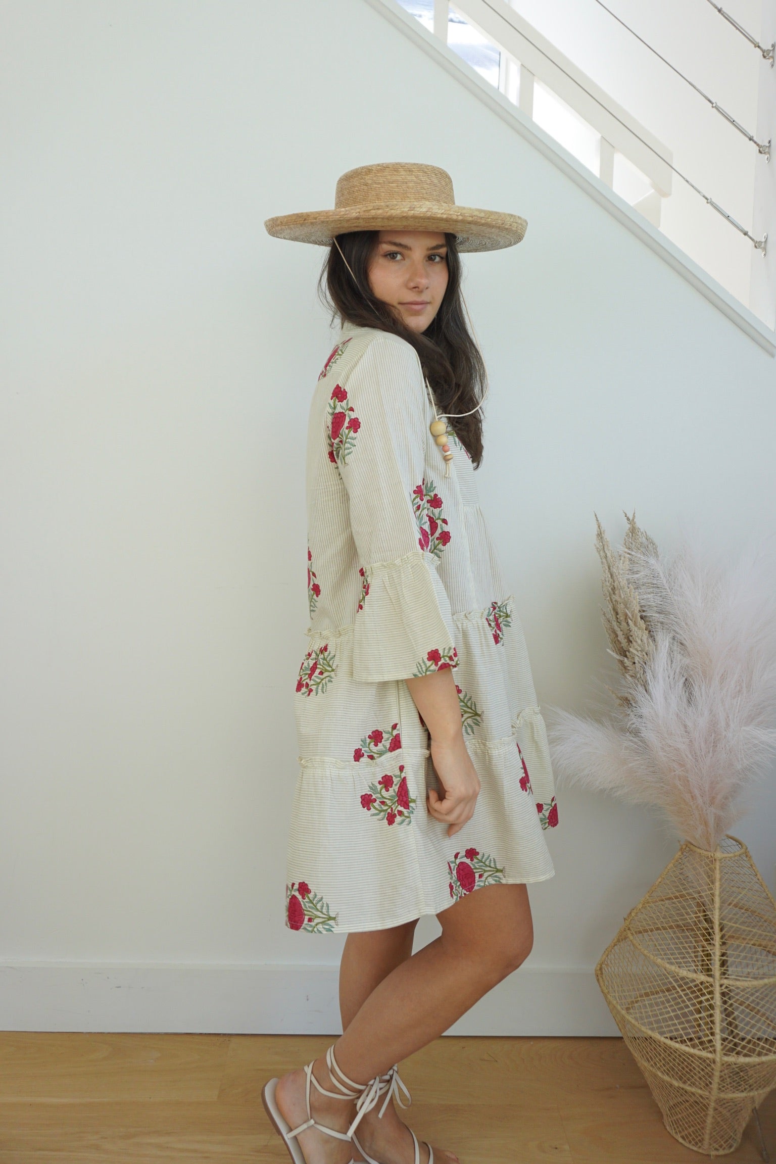 Dylan Mini Dress in FUCHSIA STRIPE