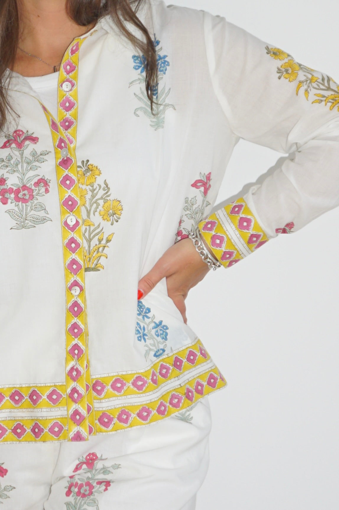 Evelyn Shirt in Mixed Print Floral