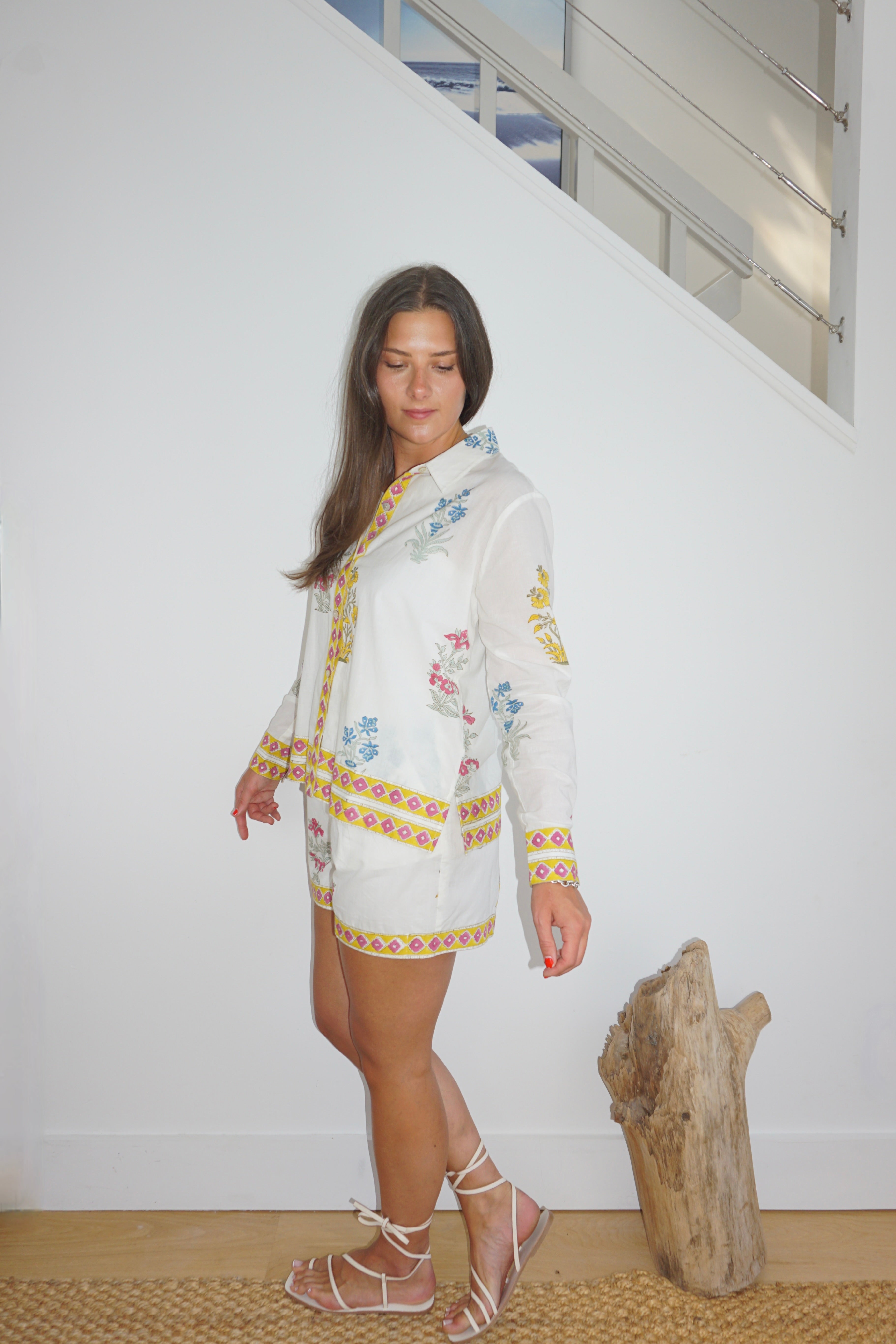 Evelyn Shirt in Mixed Print Floral