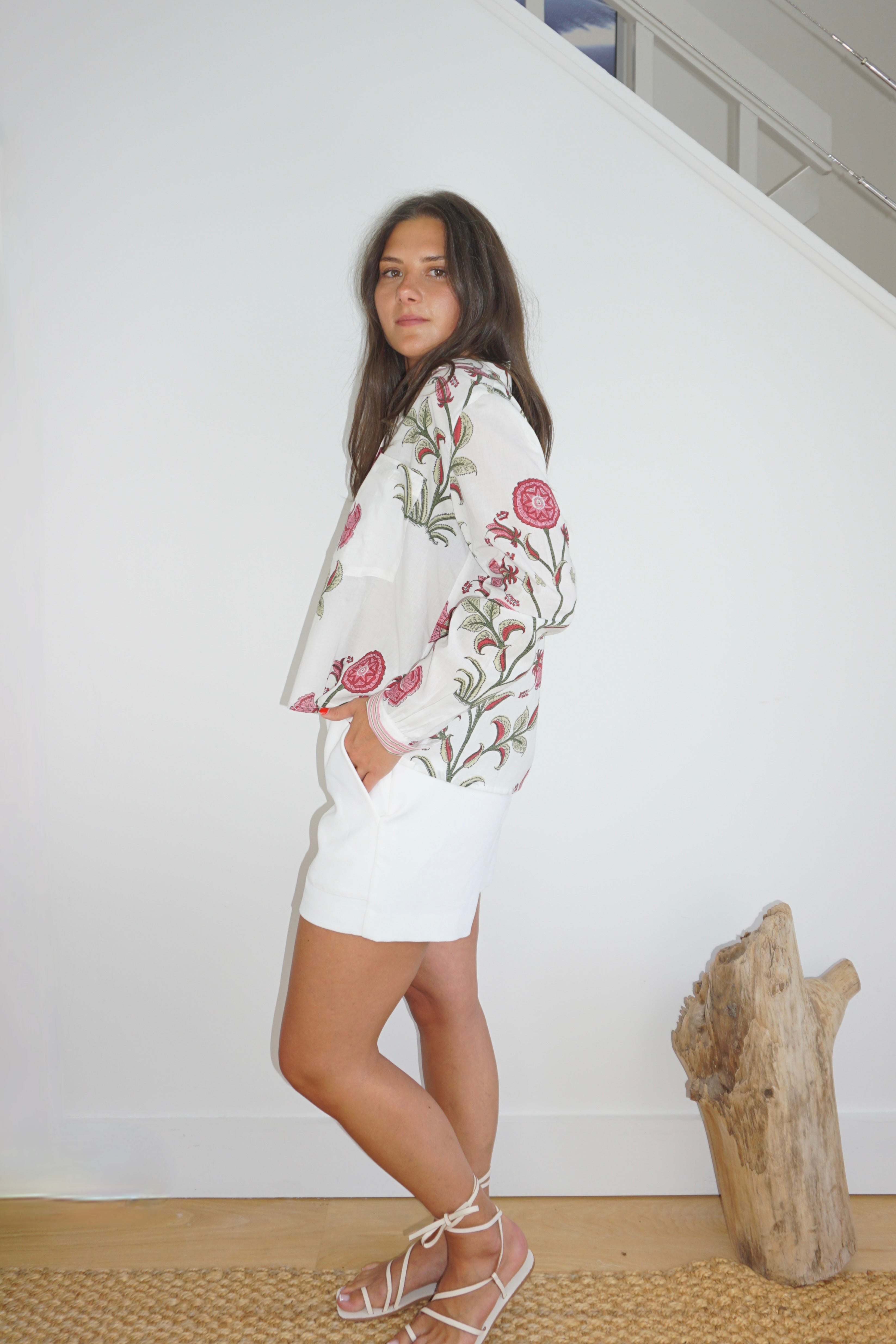 Evelyn Blouse in Red Vine