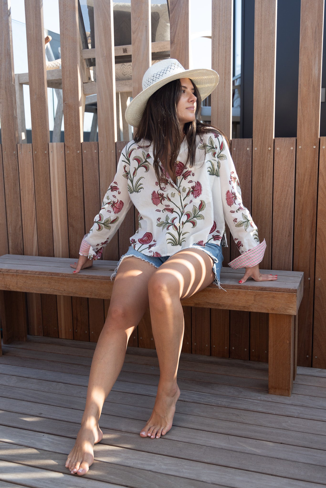 Evelyn Blouse in Red Vine