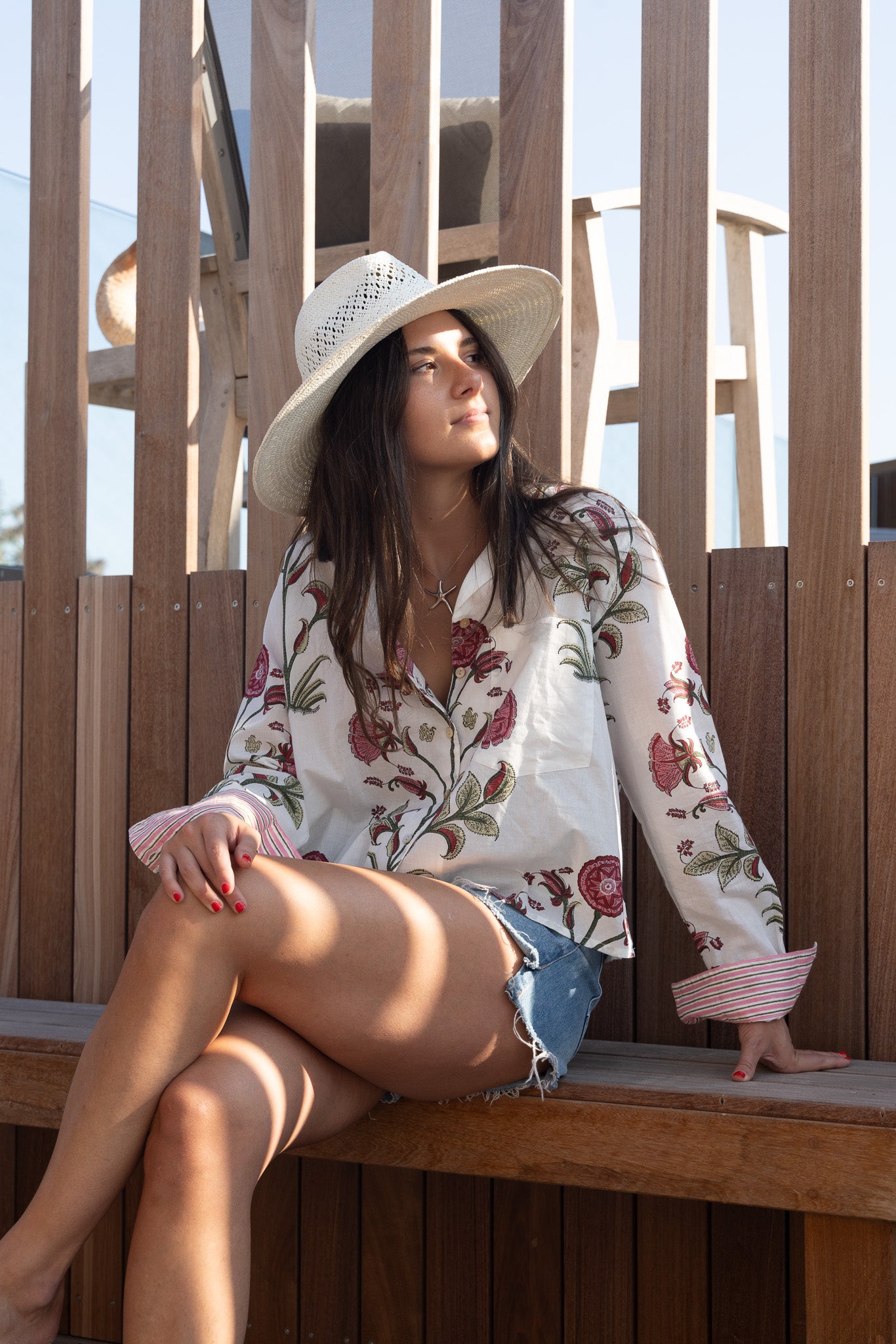 Evelyn Blouse in Red Vine