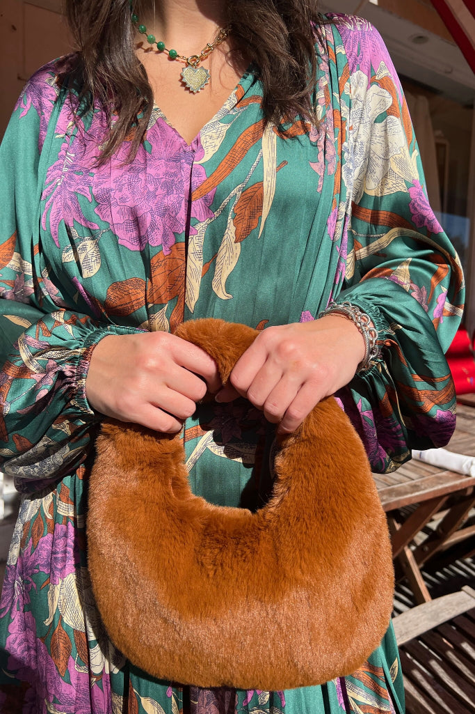Hat Attack Faux Fur Handheld Bag