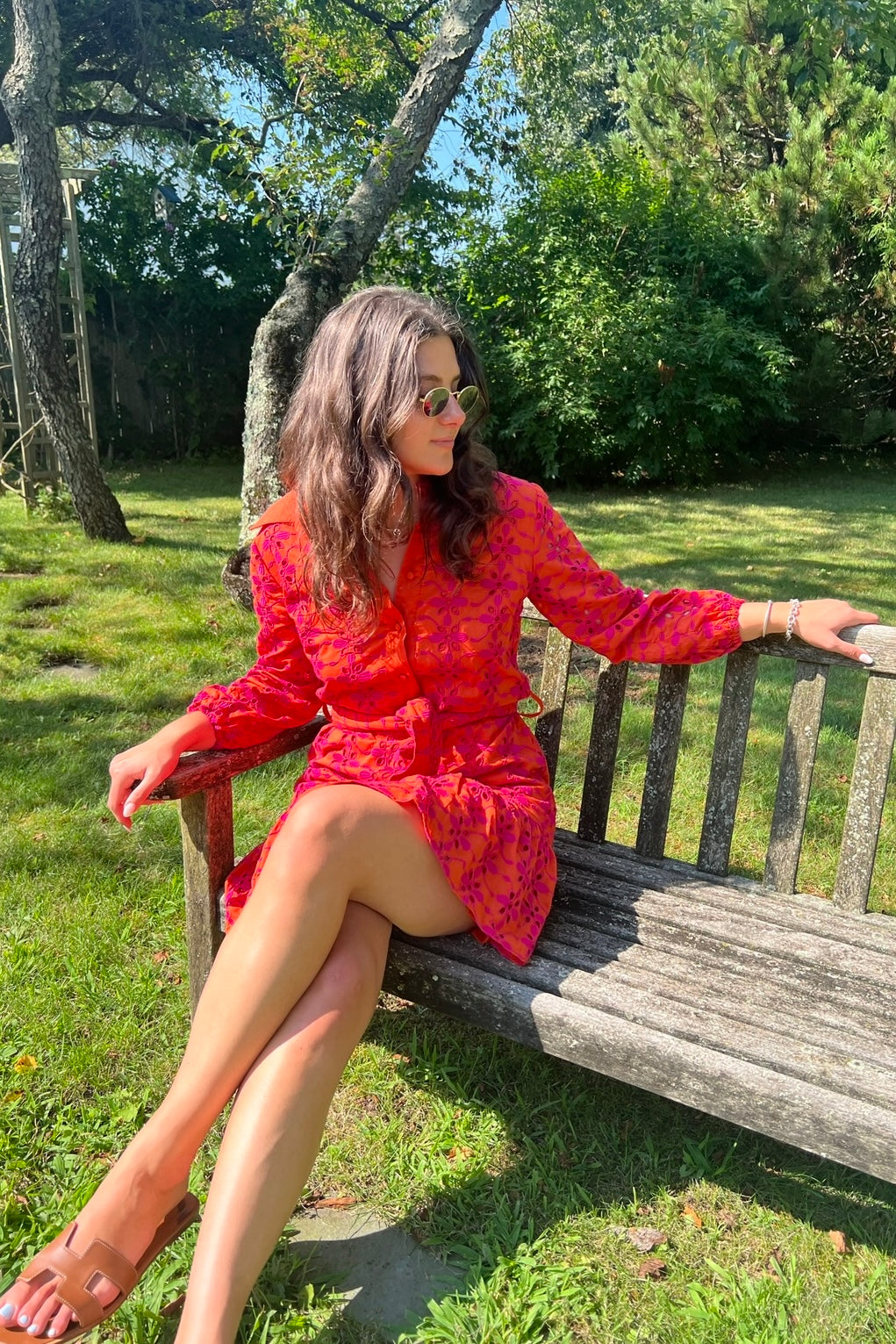 Georgia Embroidered Mini Dress