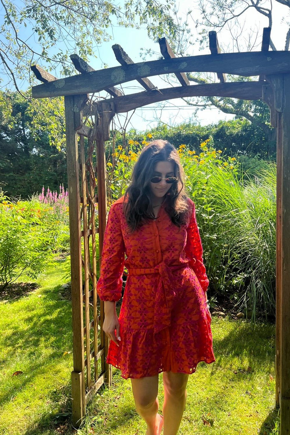 Georgia Embroidered Mini Dress
