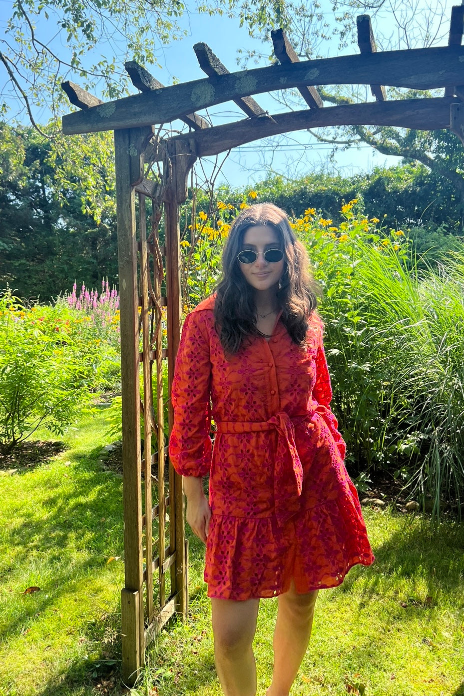 Georgia Embroidered Mini Dress