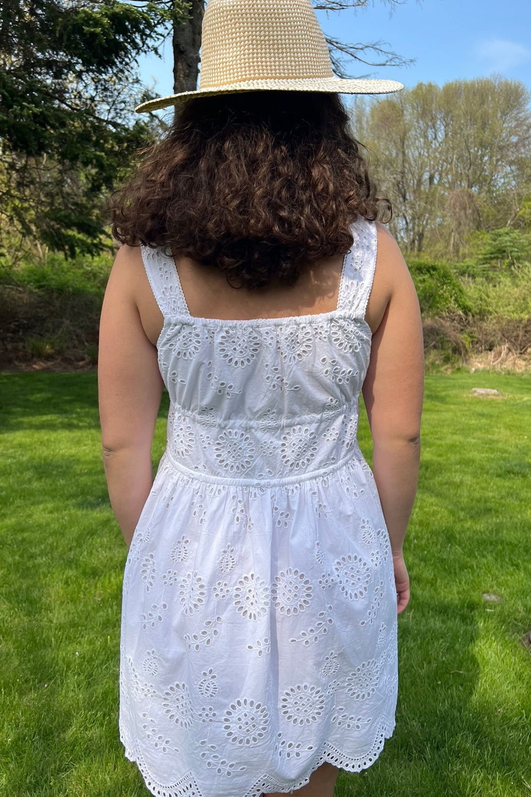 Louisa Eyelet Mini - White