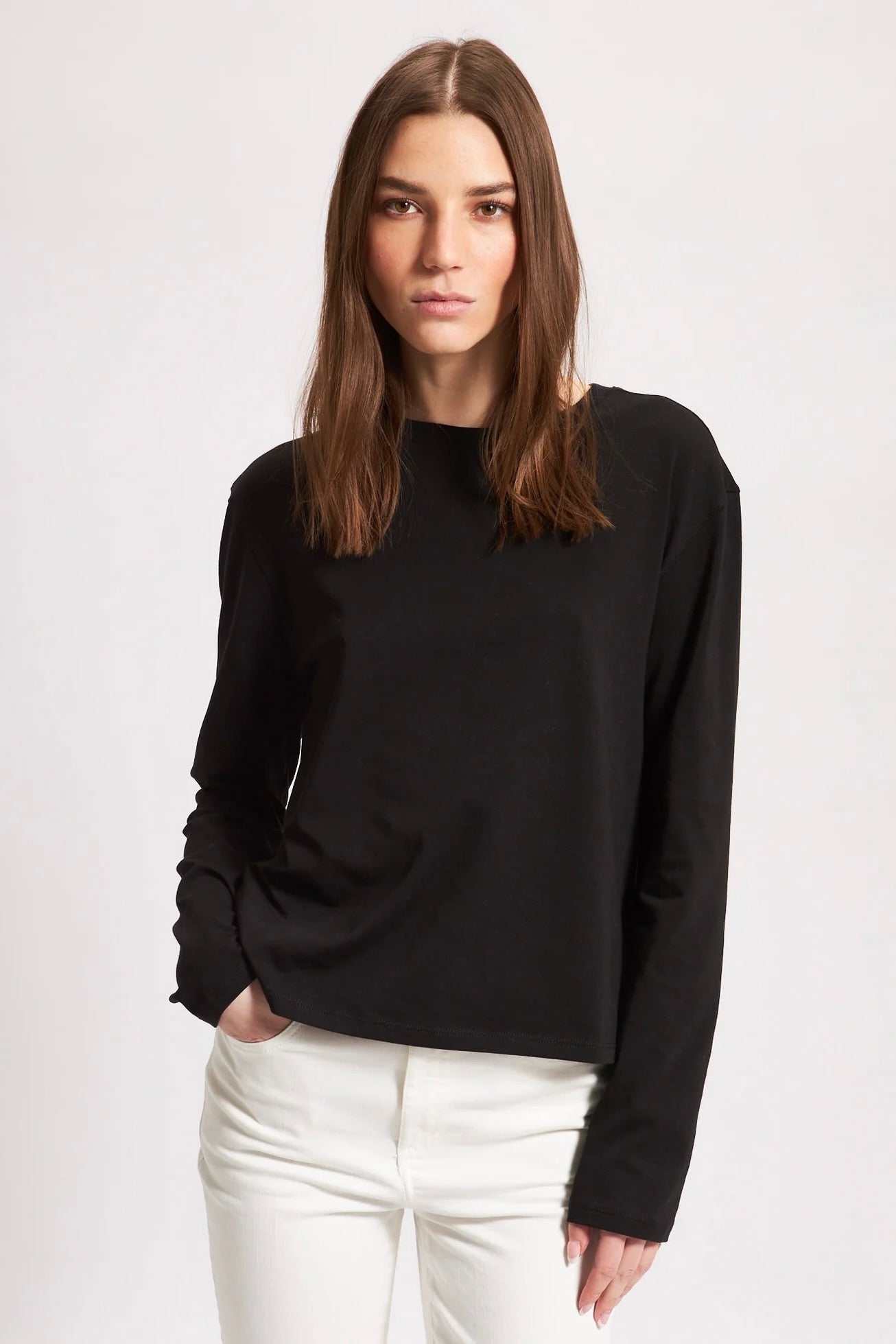 Patrick Assaraf LS Iconic Boyfriend Crew