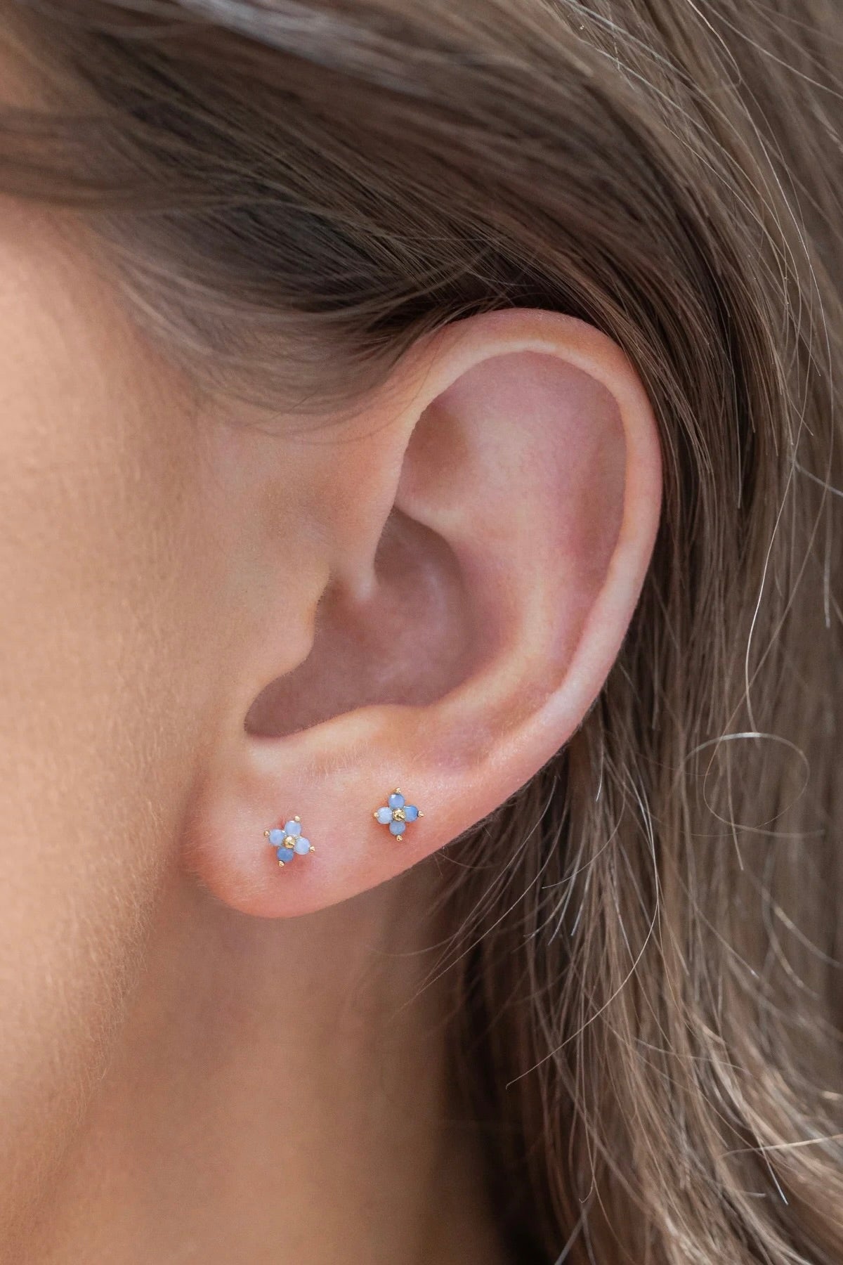 Girls Crew Teeny Tiny Blue Blossom Studs