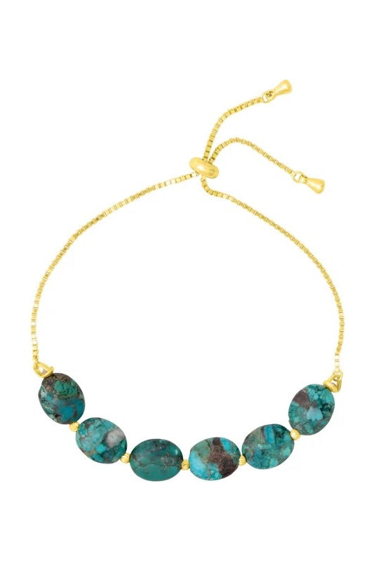 fyb Lucia Turquoise Pull Tie Bracelet