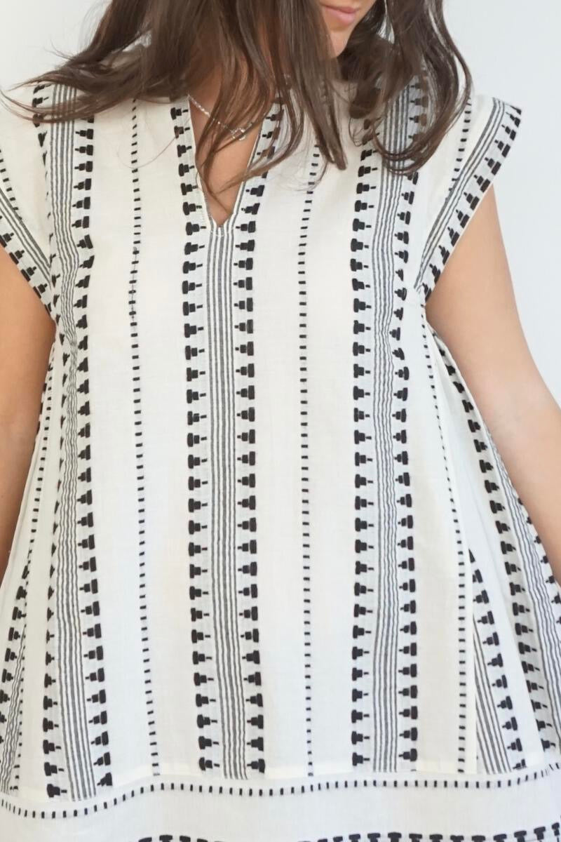 Josie Maxi Dress - Black/Cream
