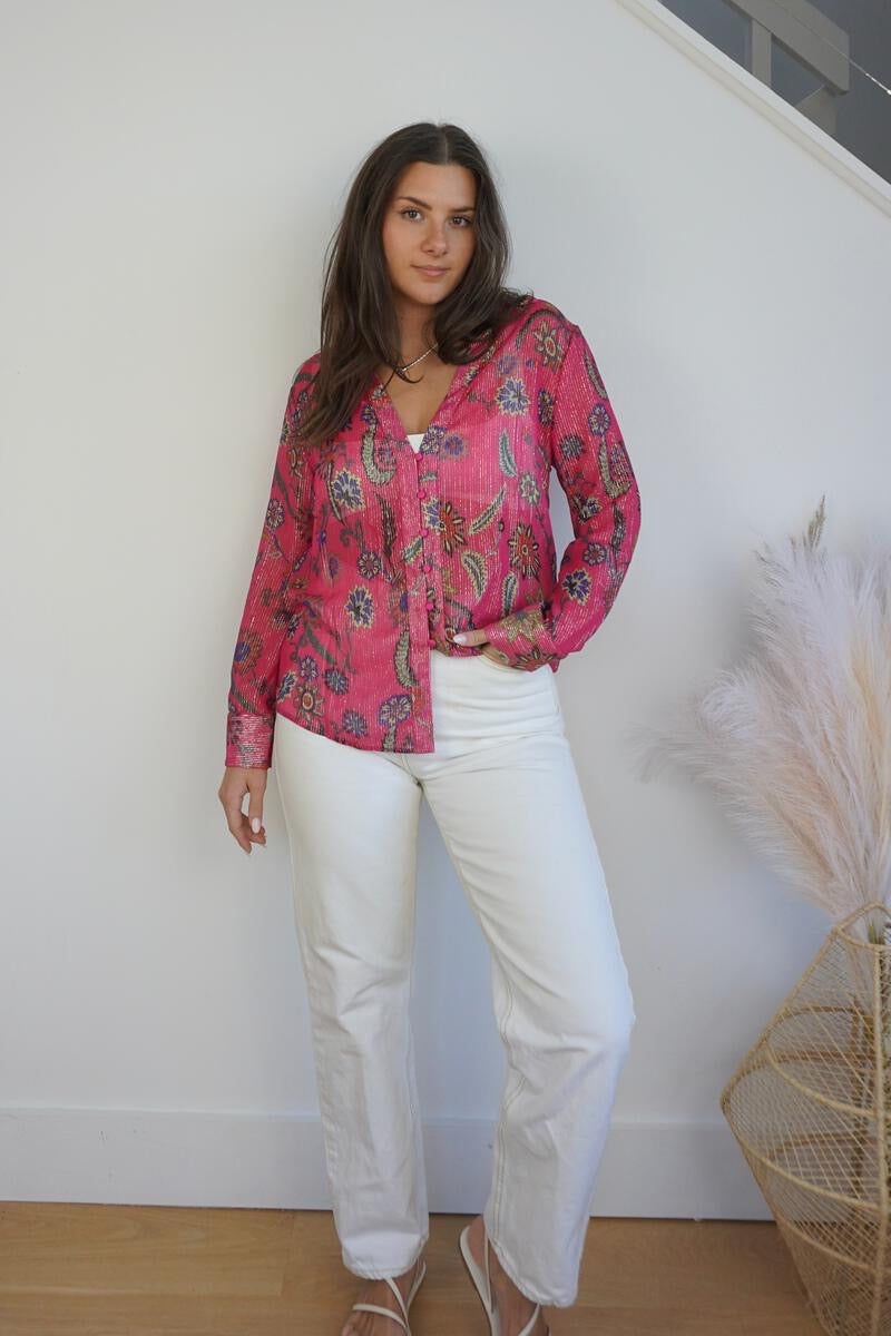 Evie Blouse - Jaya Pink
