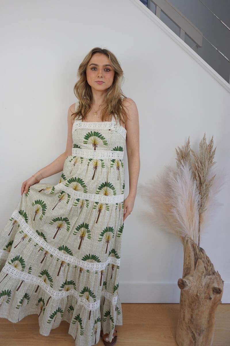 Palms Maxi Dress - Green Palms