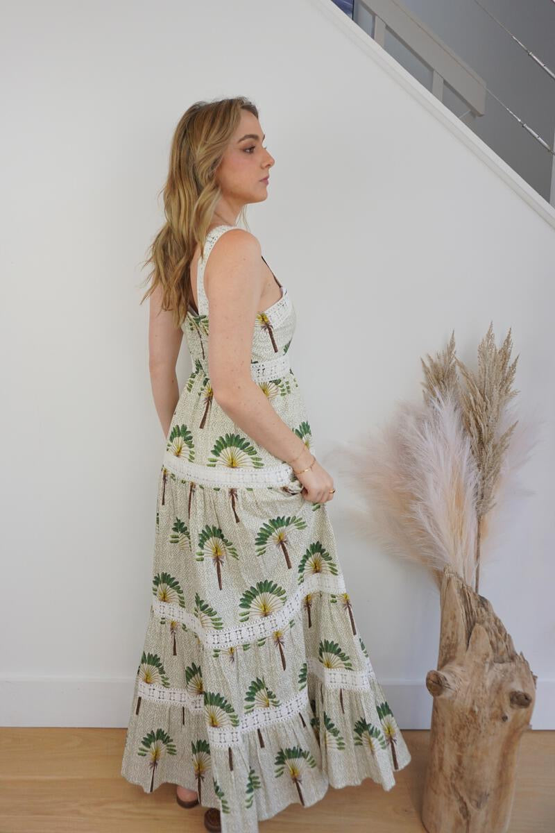 Palms Maxi Dress - Green Palms