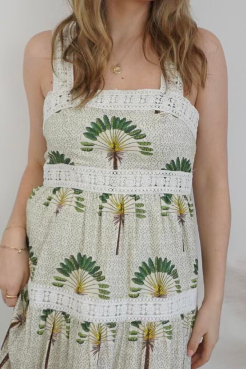 Palms Maxi Dress - Green Palms