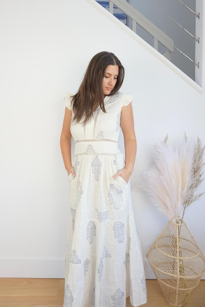 Percy Maxi Dress - Sunflower Block