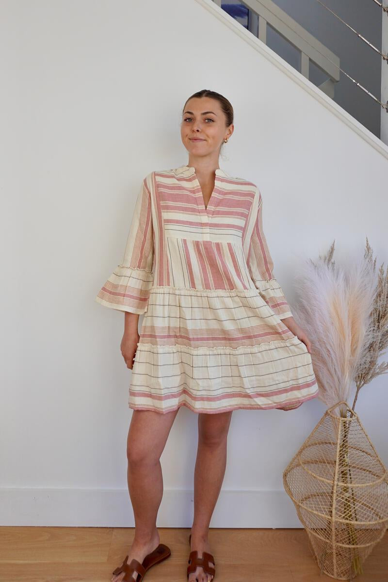 Dylan Mini Dress - Citrus Stripe