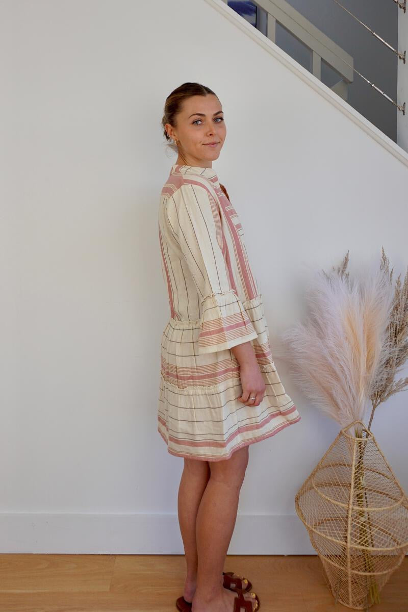 Dylan Mini Dress - Citrus Stripe