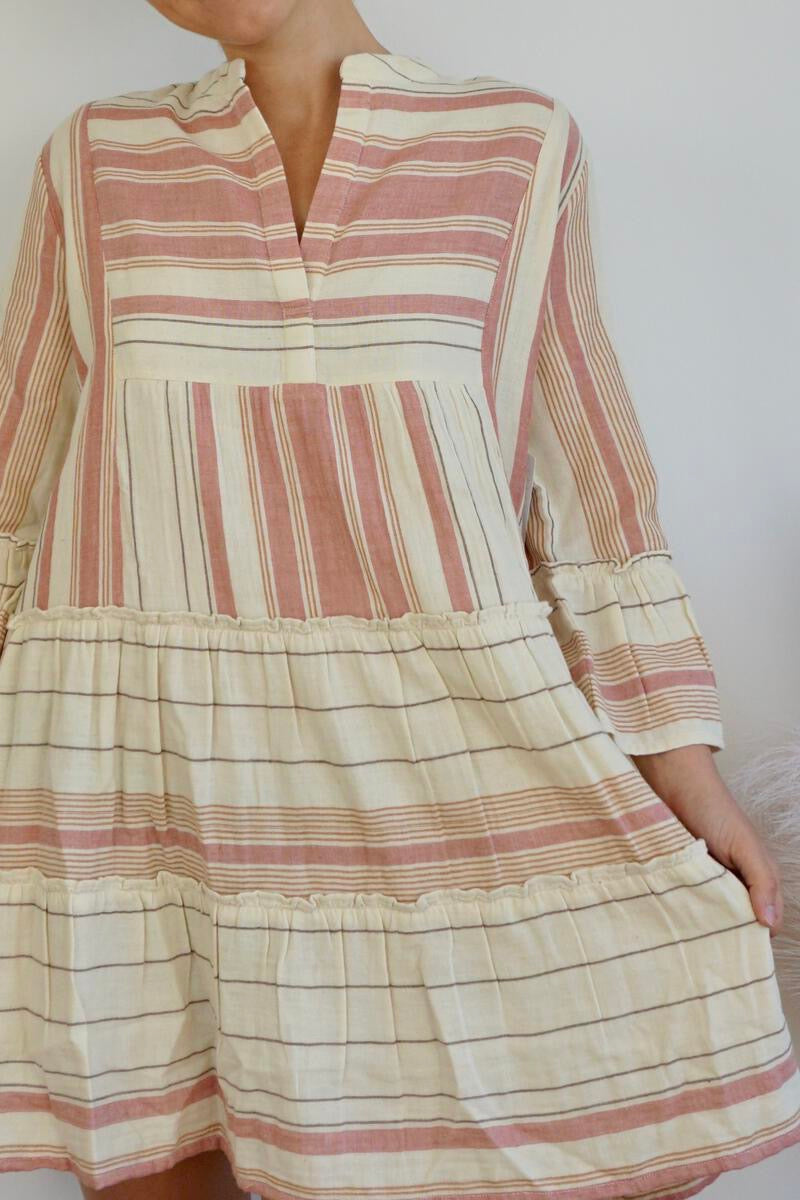 Dylan Mini Dress - Citrus Stripe