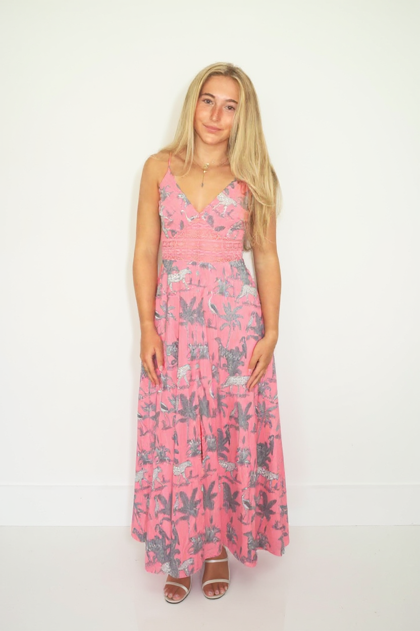 Isabella Dress in Ikat Safari