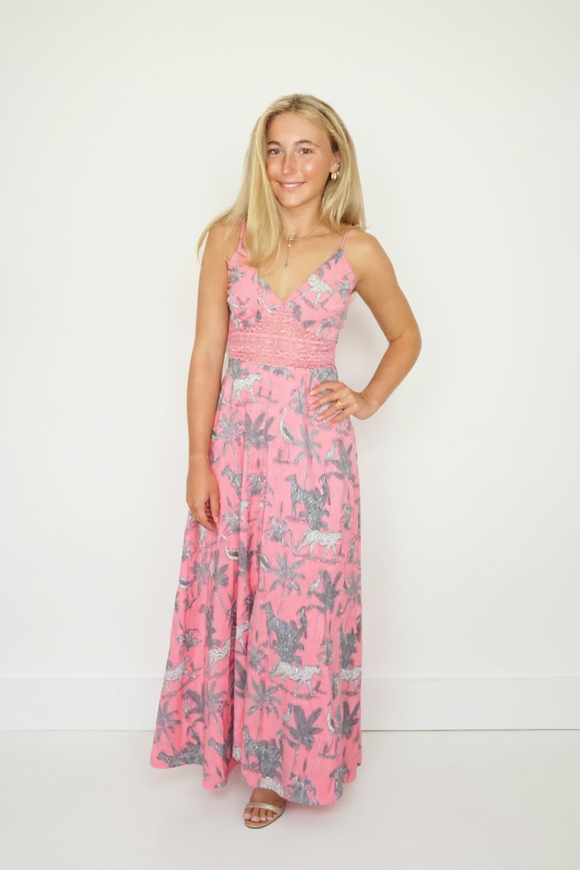 Isabella Dress in Ikat Safari