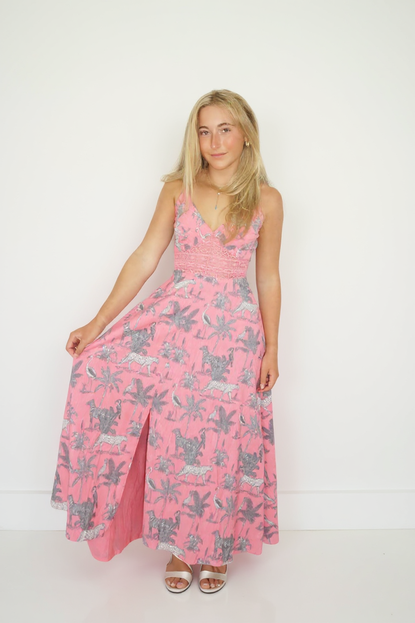 Isabella Dress in Ikat Safari
