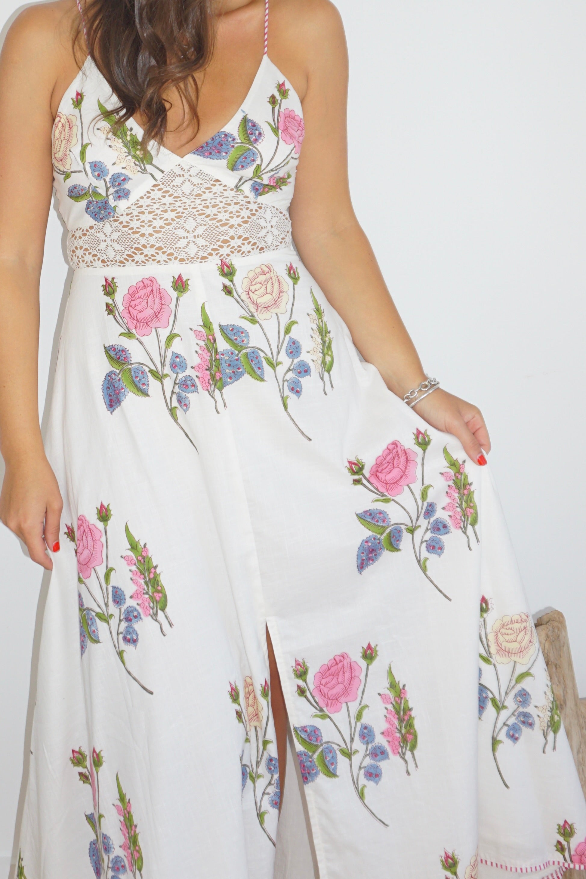 Isabella Dress in Multi Rosette