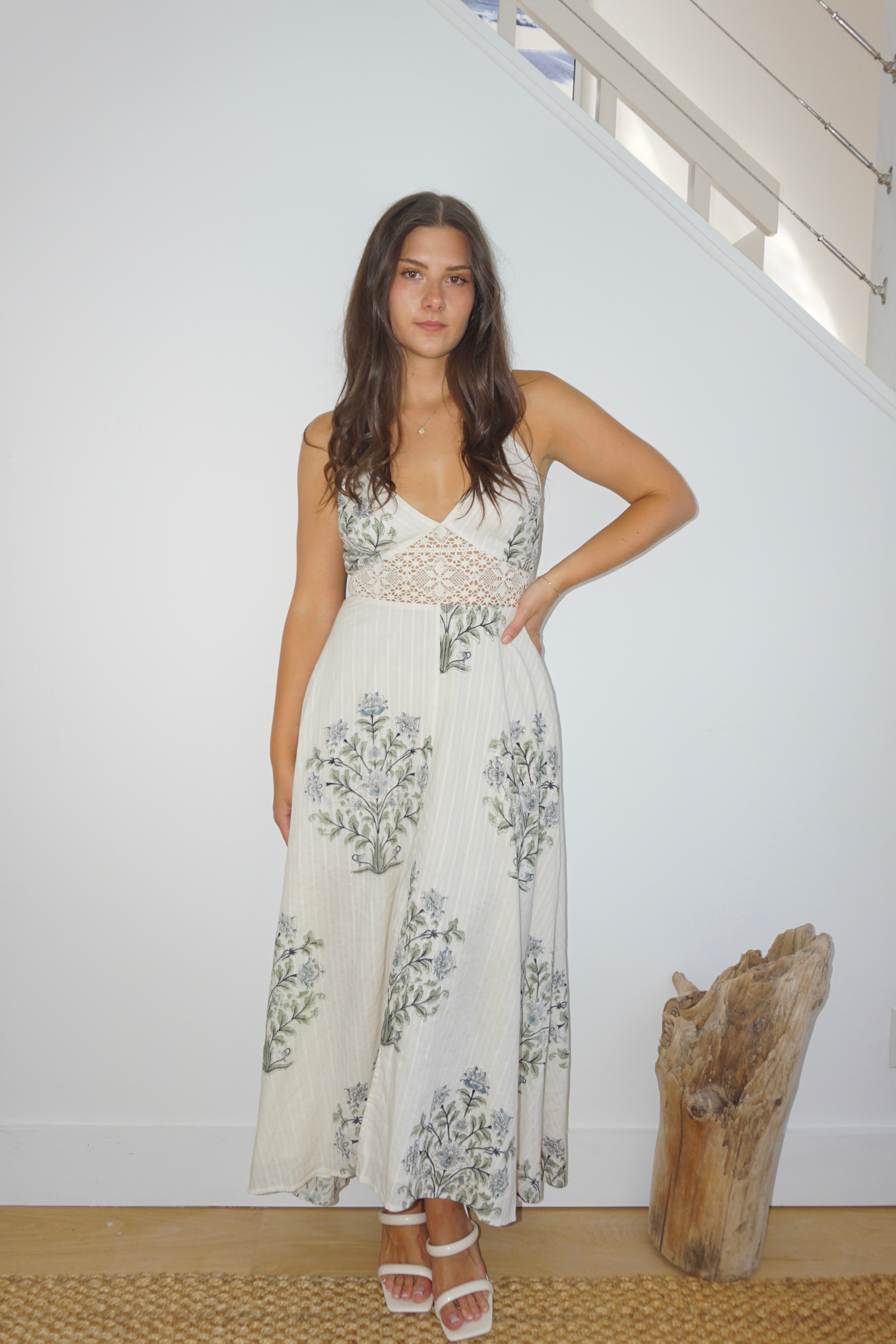 Isabella Dress in Vert Victorian