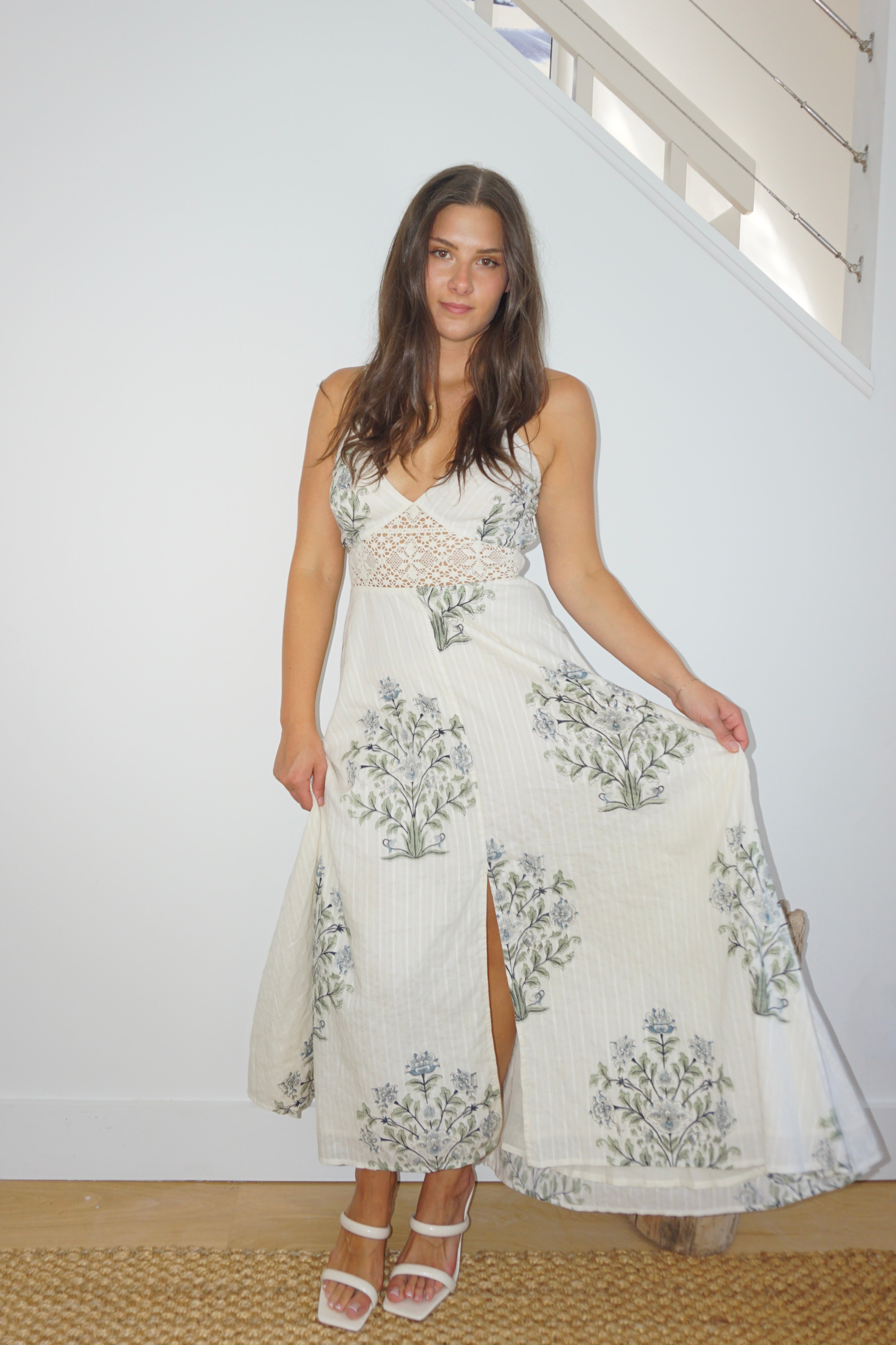 Isabella Dress in Vert Victorian