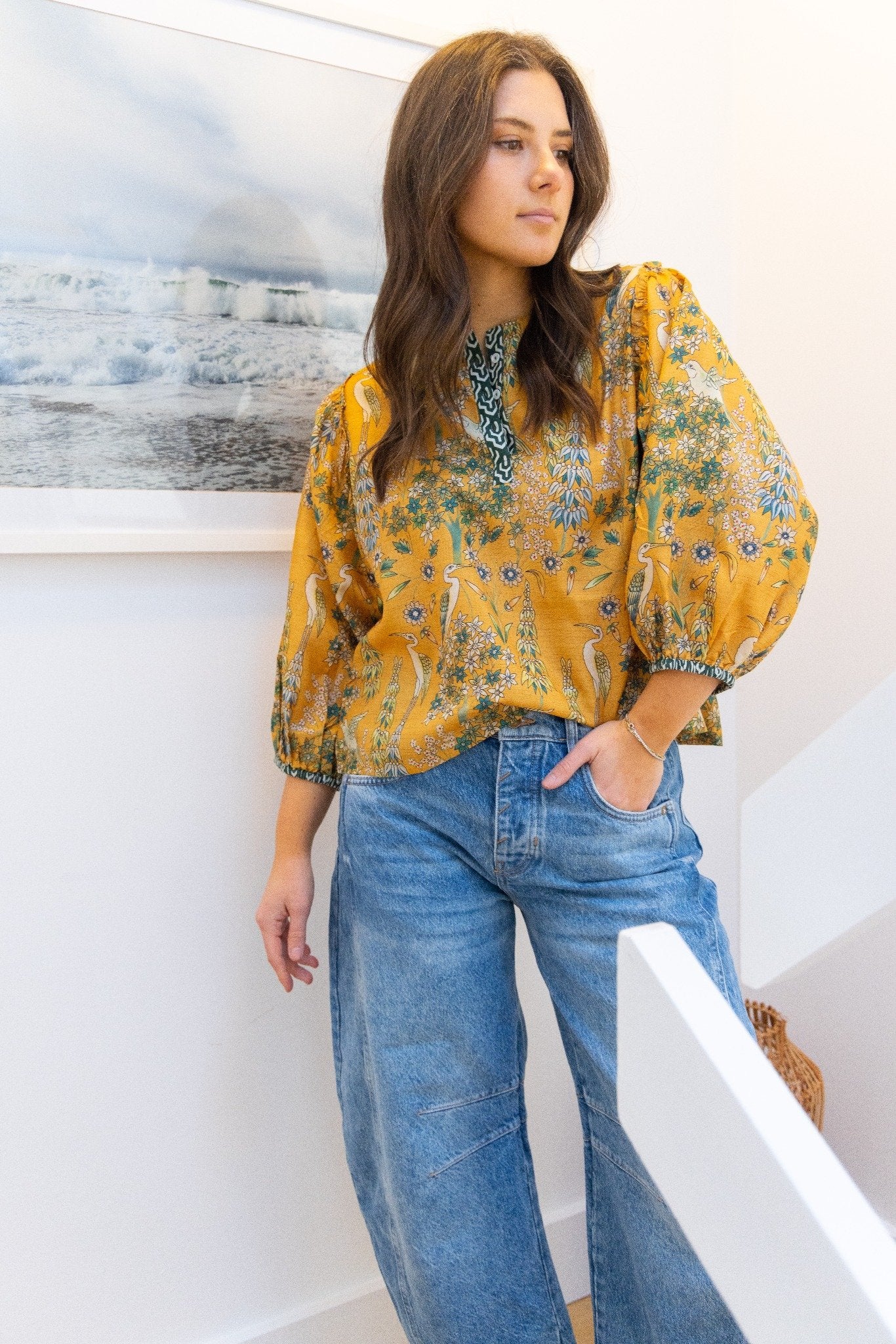 Jolie Top in Saffron Heron