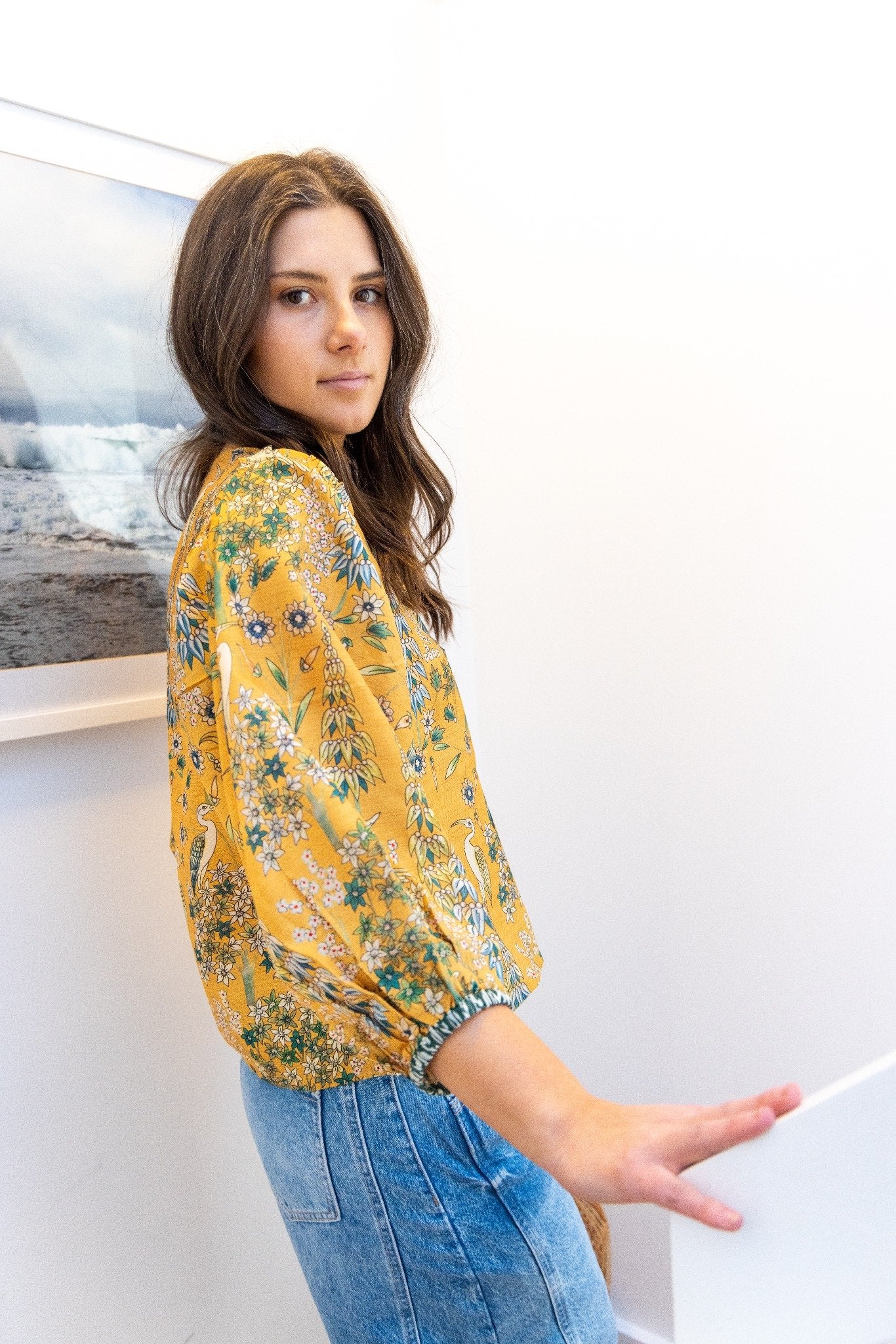 Jolie Top in Saffron Heron