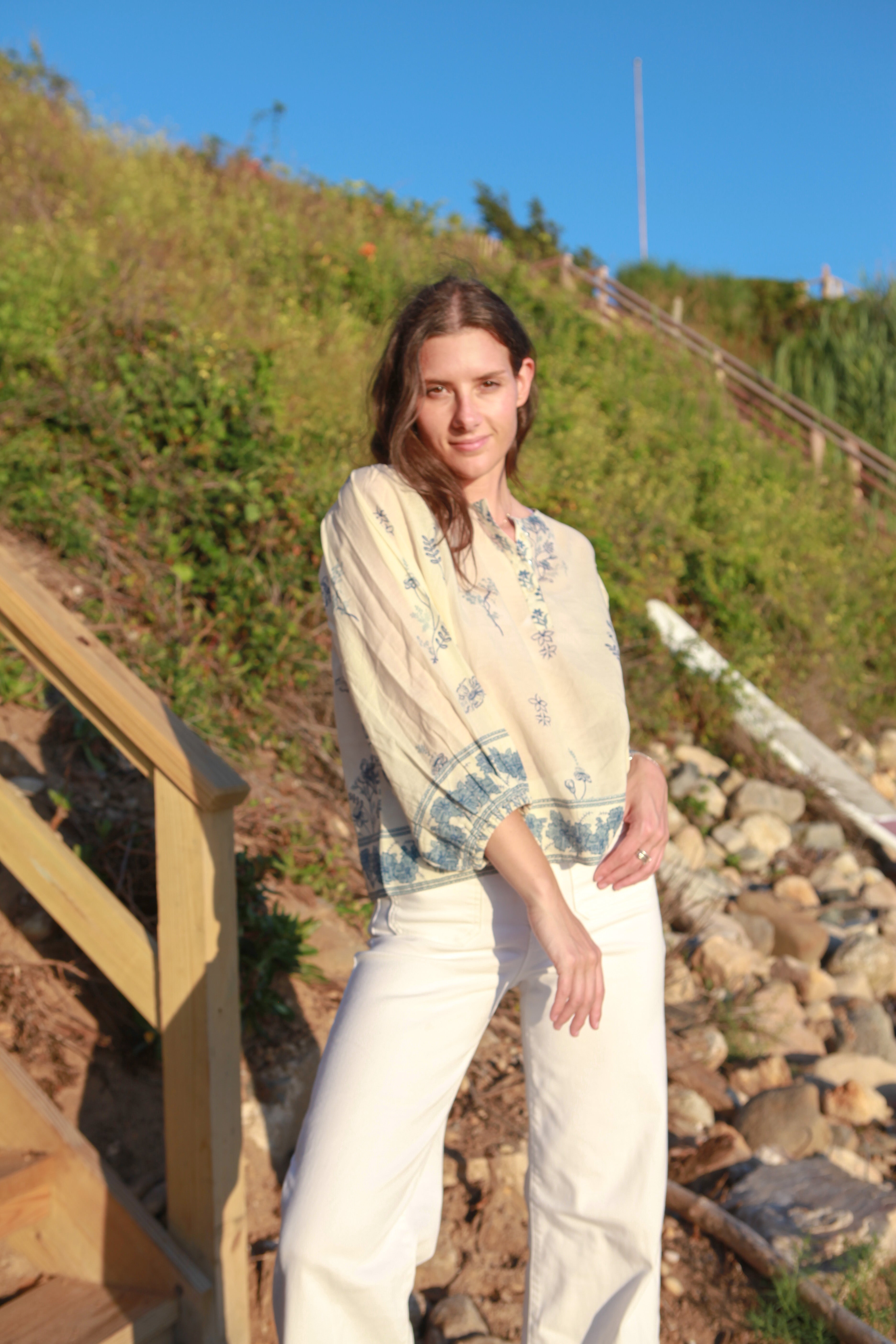 Jolie Top in Sea Spray Floral