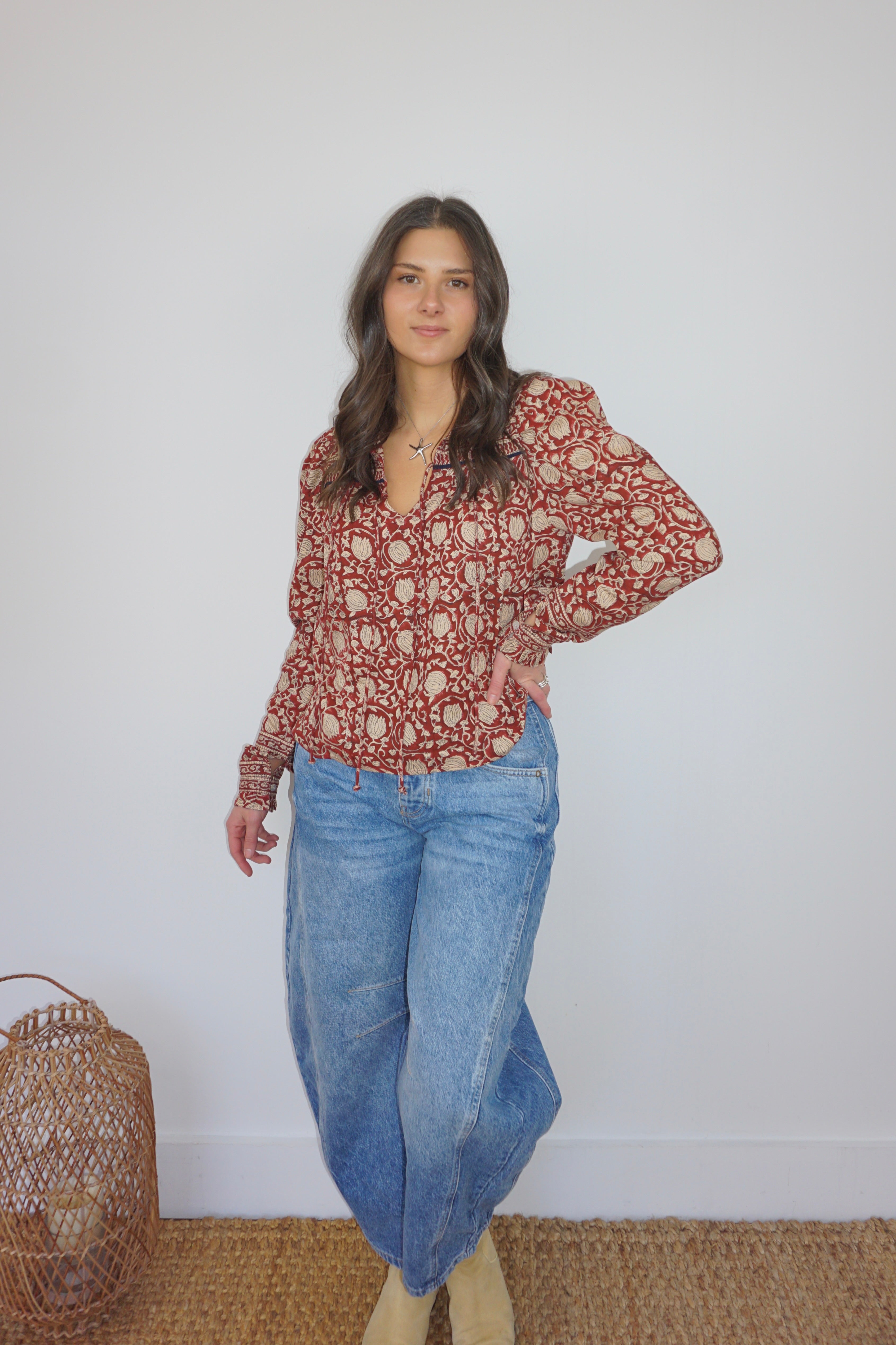 Kennedy Top in Red Lotus