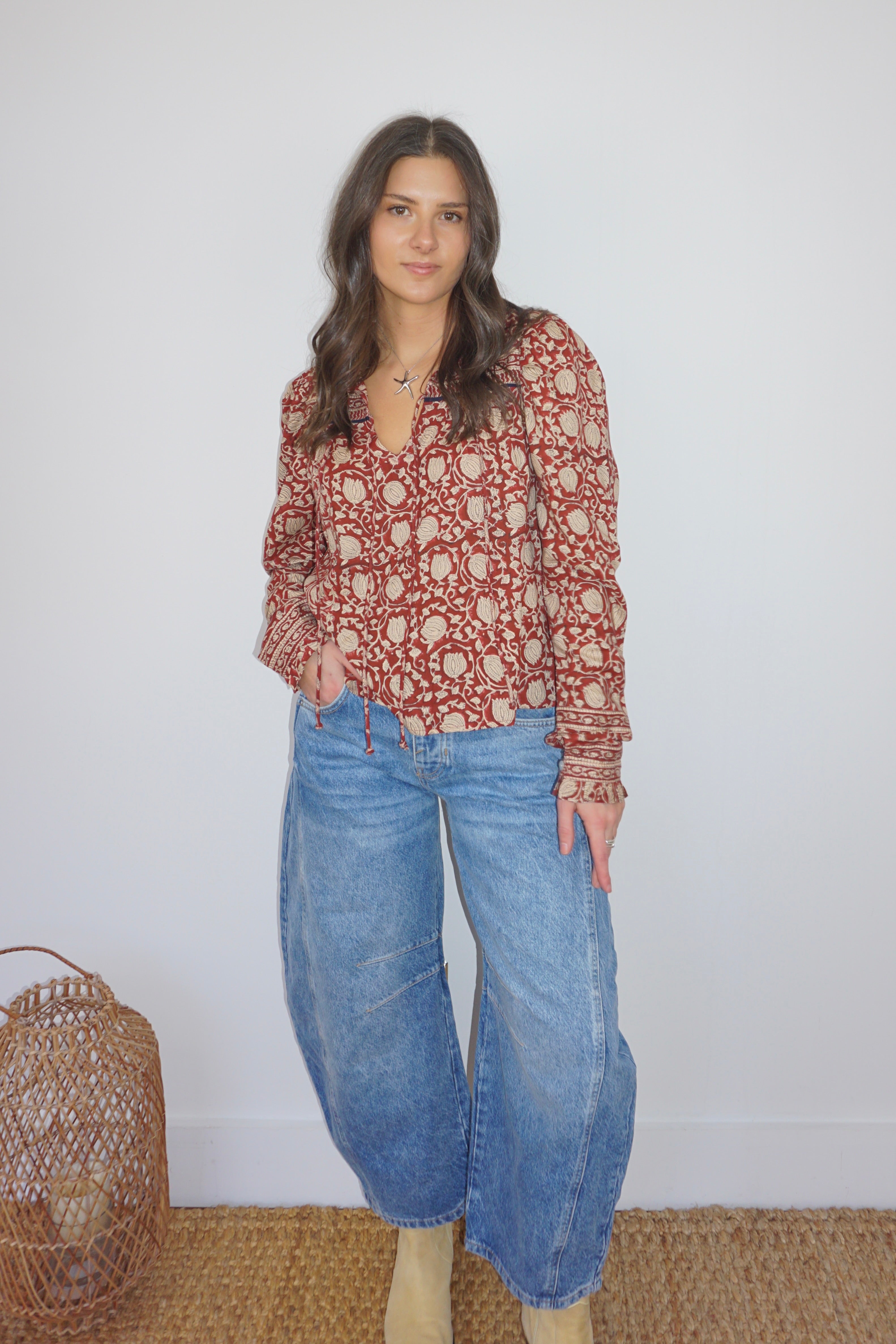 Kennedy Top in Red Lotus